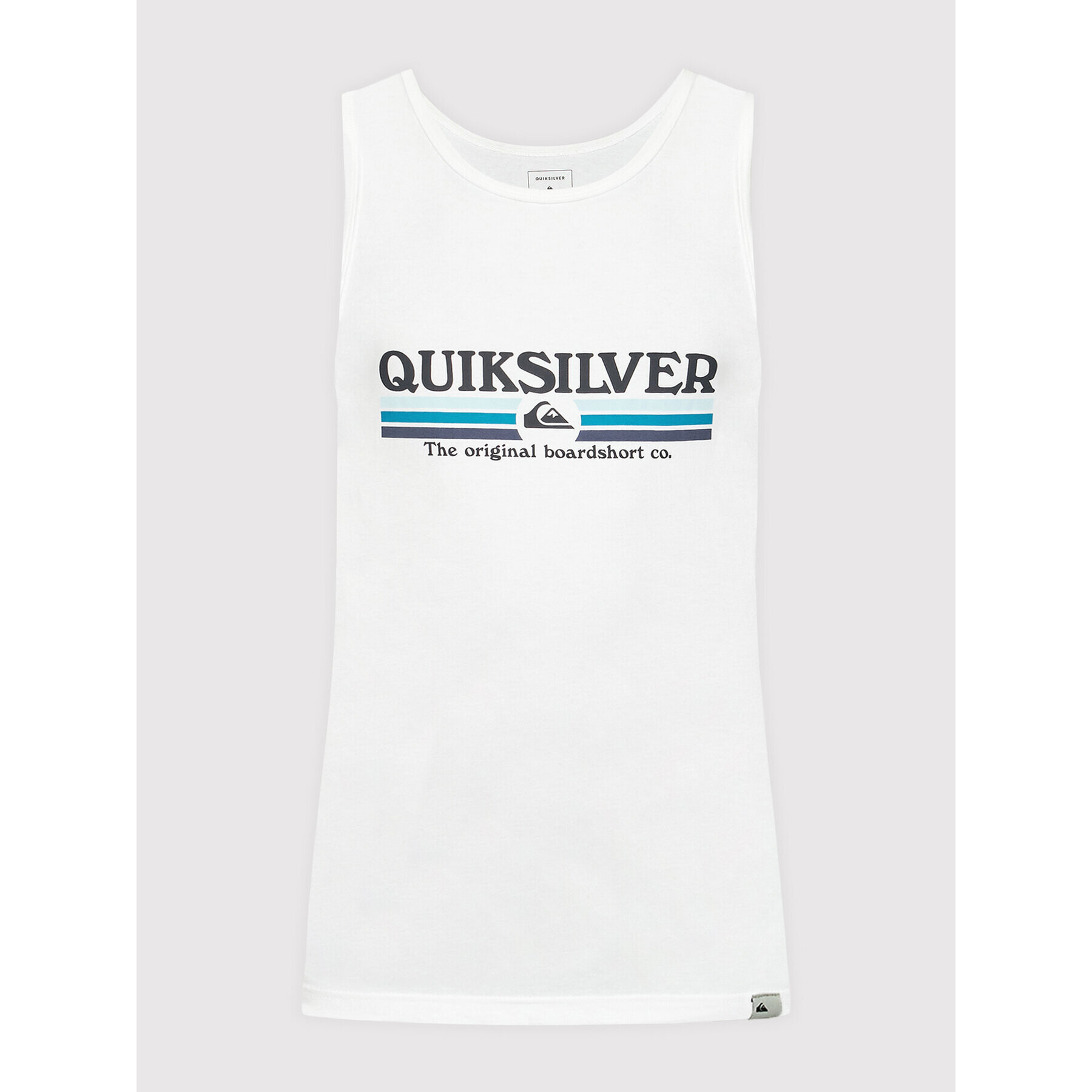 Quiksilver Majica brez rokavov Lined Up EQYZT06674 Bela Regular Fit - Pepit.si