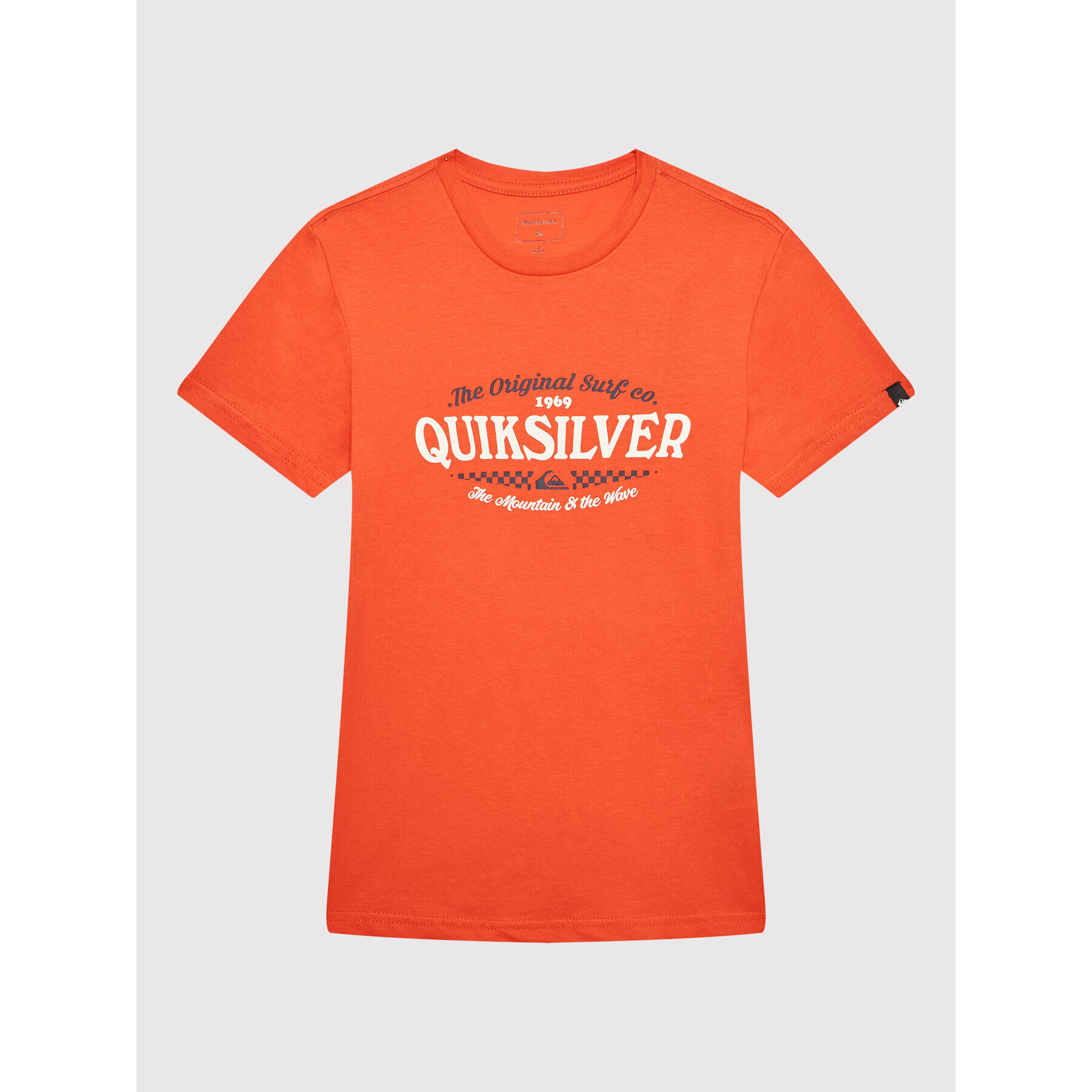 Quiksilver Majica Check On It EQBZT04496 Oranžna Regular Fit - Pepit.si