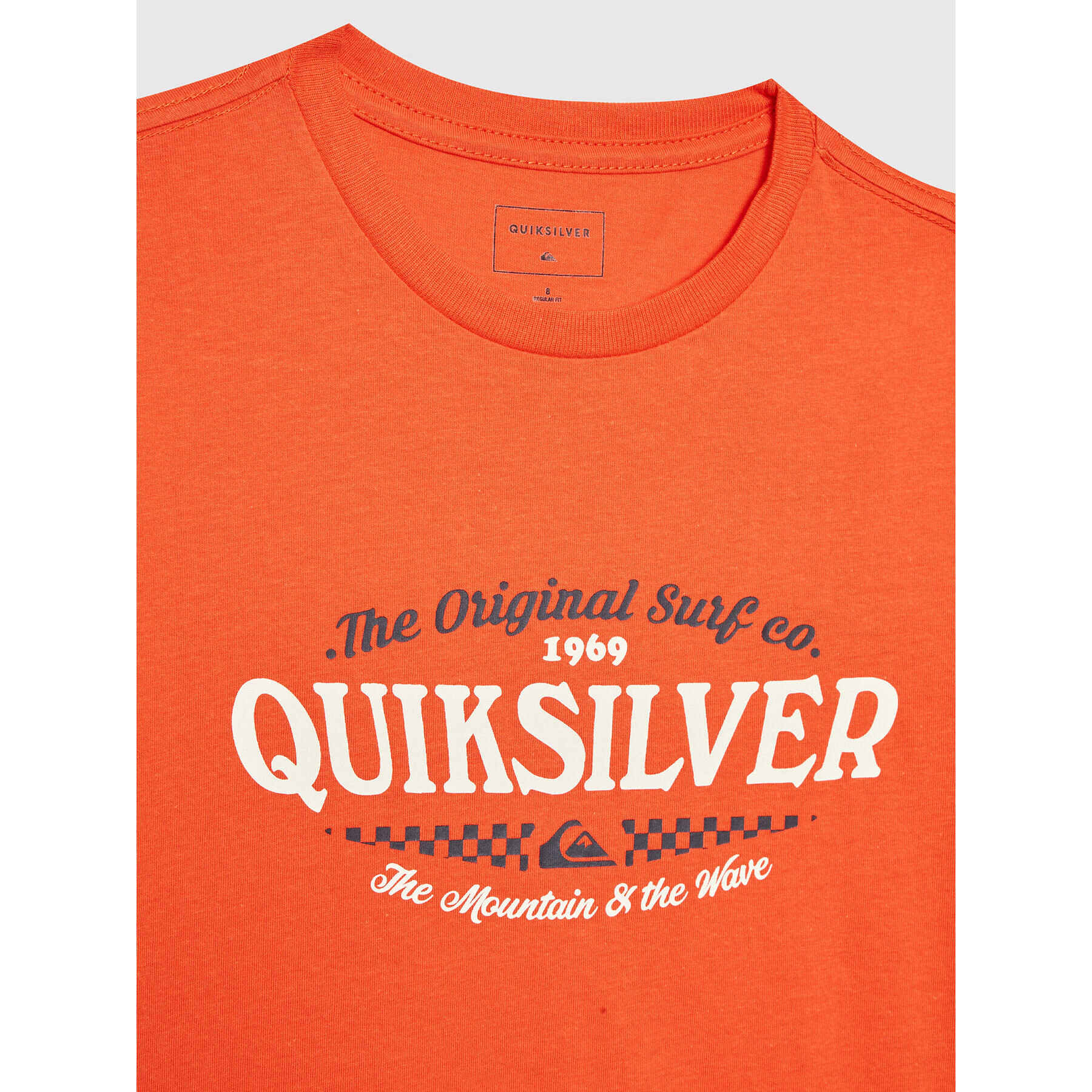 Quiksilver Majica Check On It EQBZT04496 Oranžna Regular Fit - Pepit.si