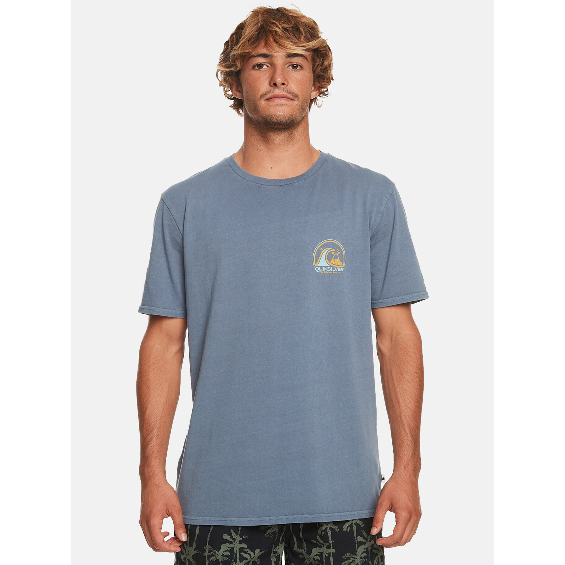 Quiksilver Majica Cleancircle Tees EQYZT07491 Modra Regular Fit - Pepit.si