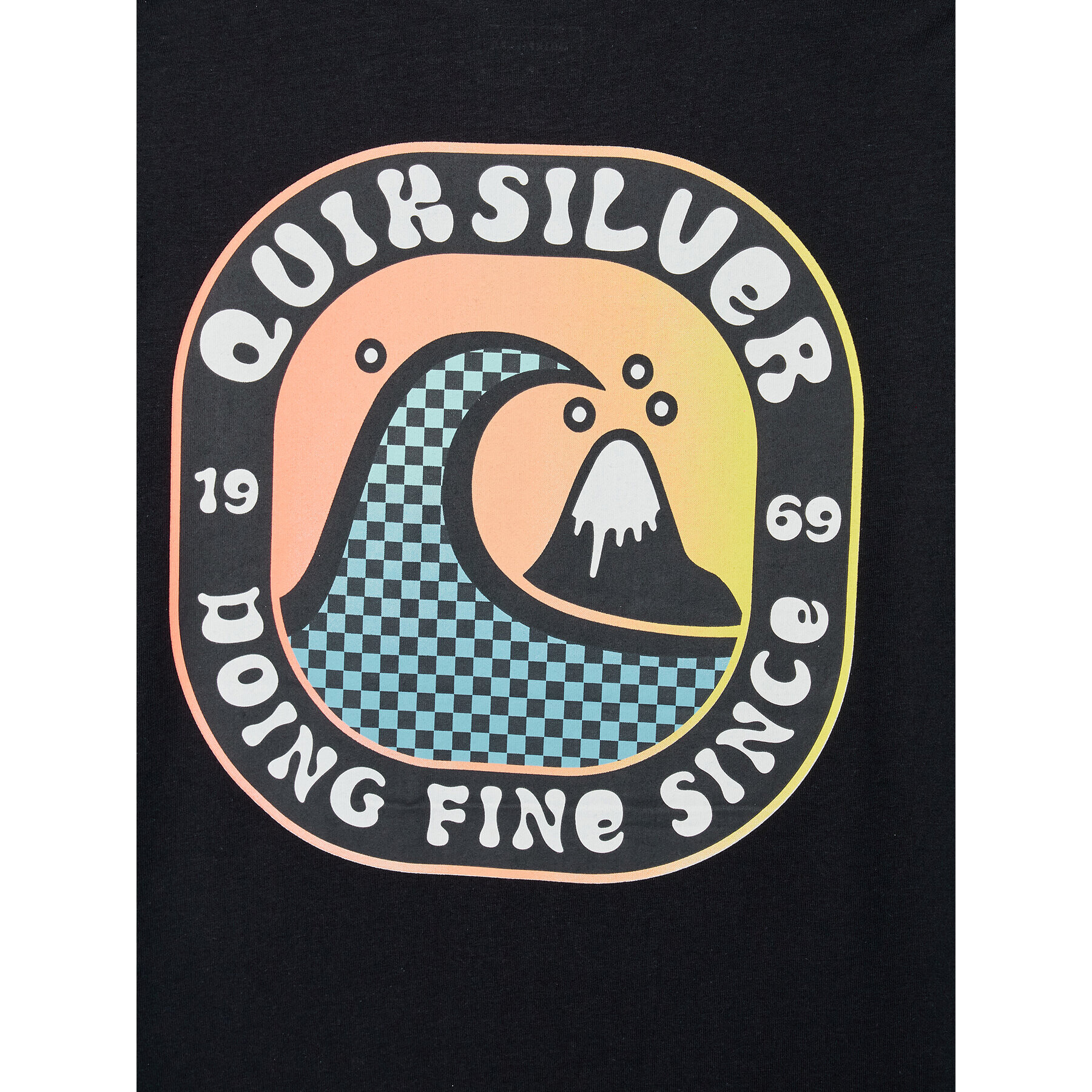 Quiksilver Majica Closed Bubble EQBZT04420 Črna Regular Fit - Pepit.si