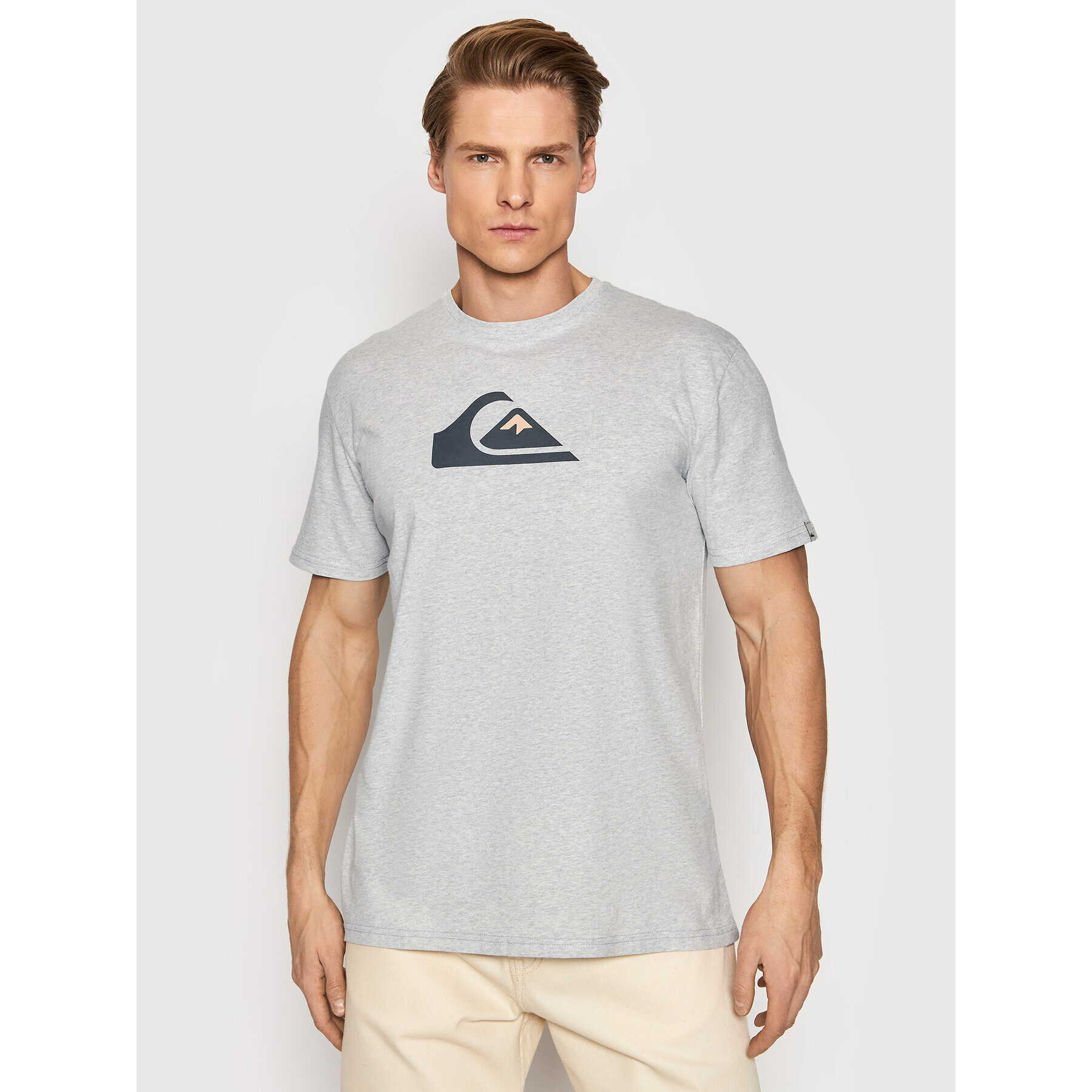 Quiksilver Majica Comp EQYZT06534 Siva Regular Fit - Pepit.si