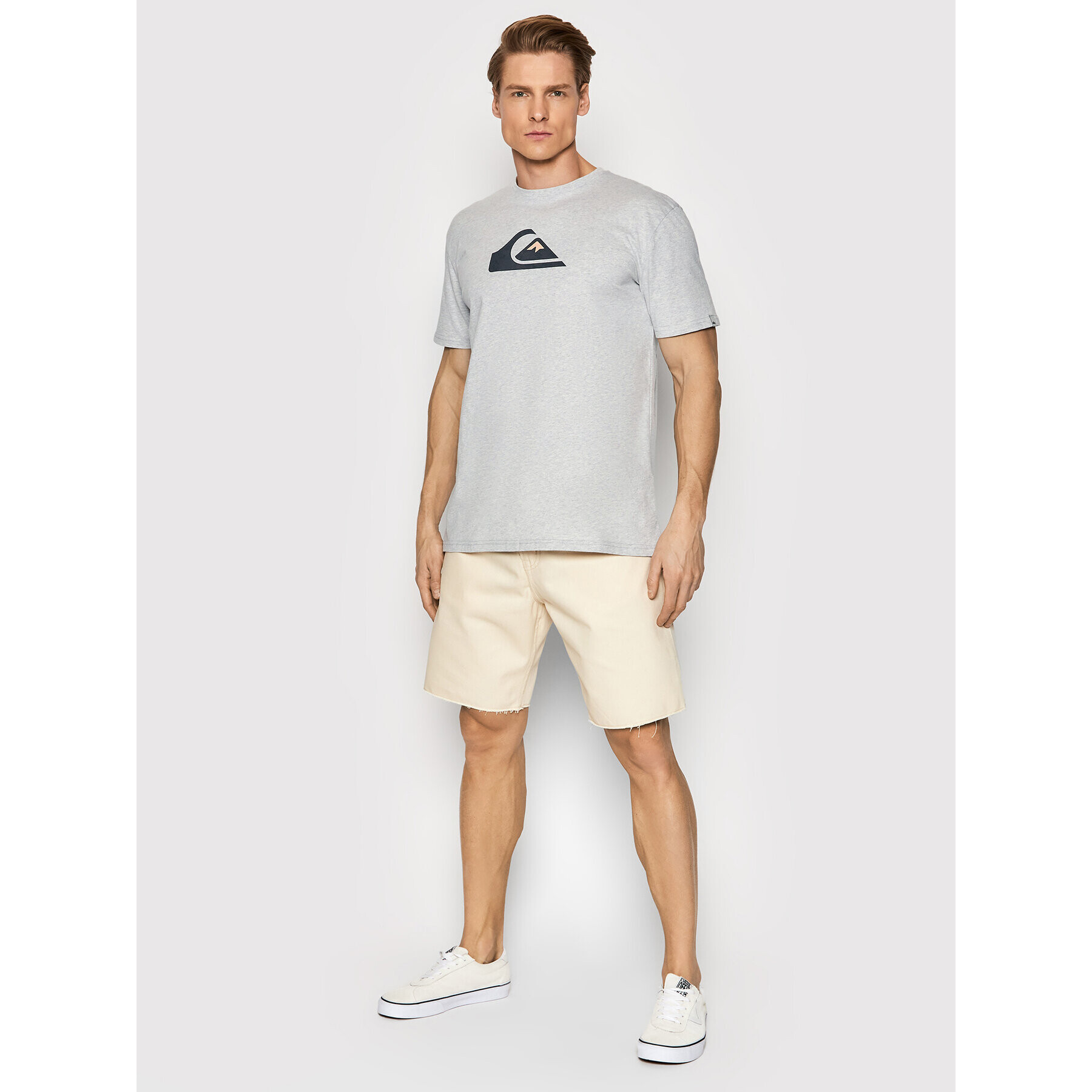 Quiksilver Majica Comp EQYZT06534 Siva Regular Fit - Pepit.si