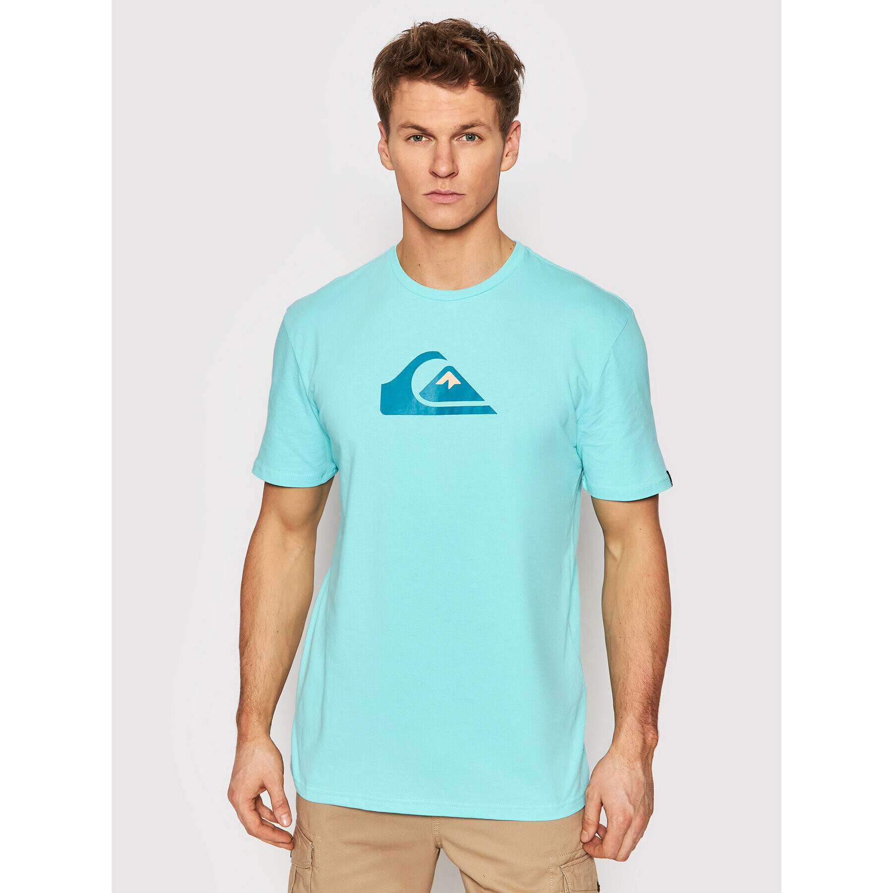 Quiksilver Majica Comp Logo EQYZT06534 Modra Regular Fit - Pepit.si