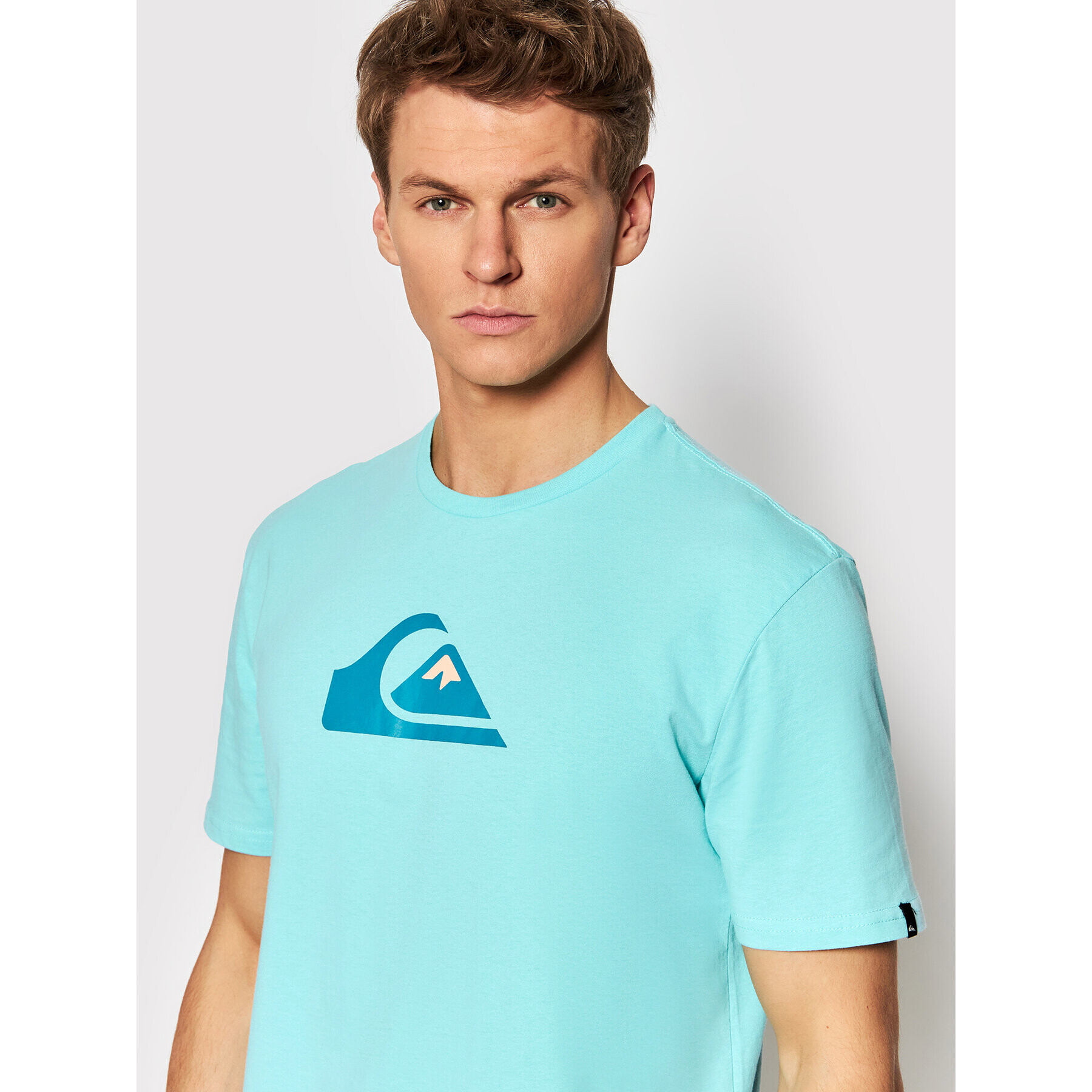 Quiksilver Majica Comp Logo EQYZT06534 Modra Regular Fit - Pepit.si