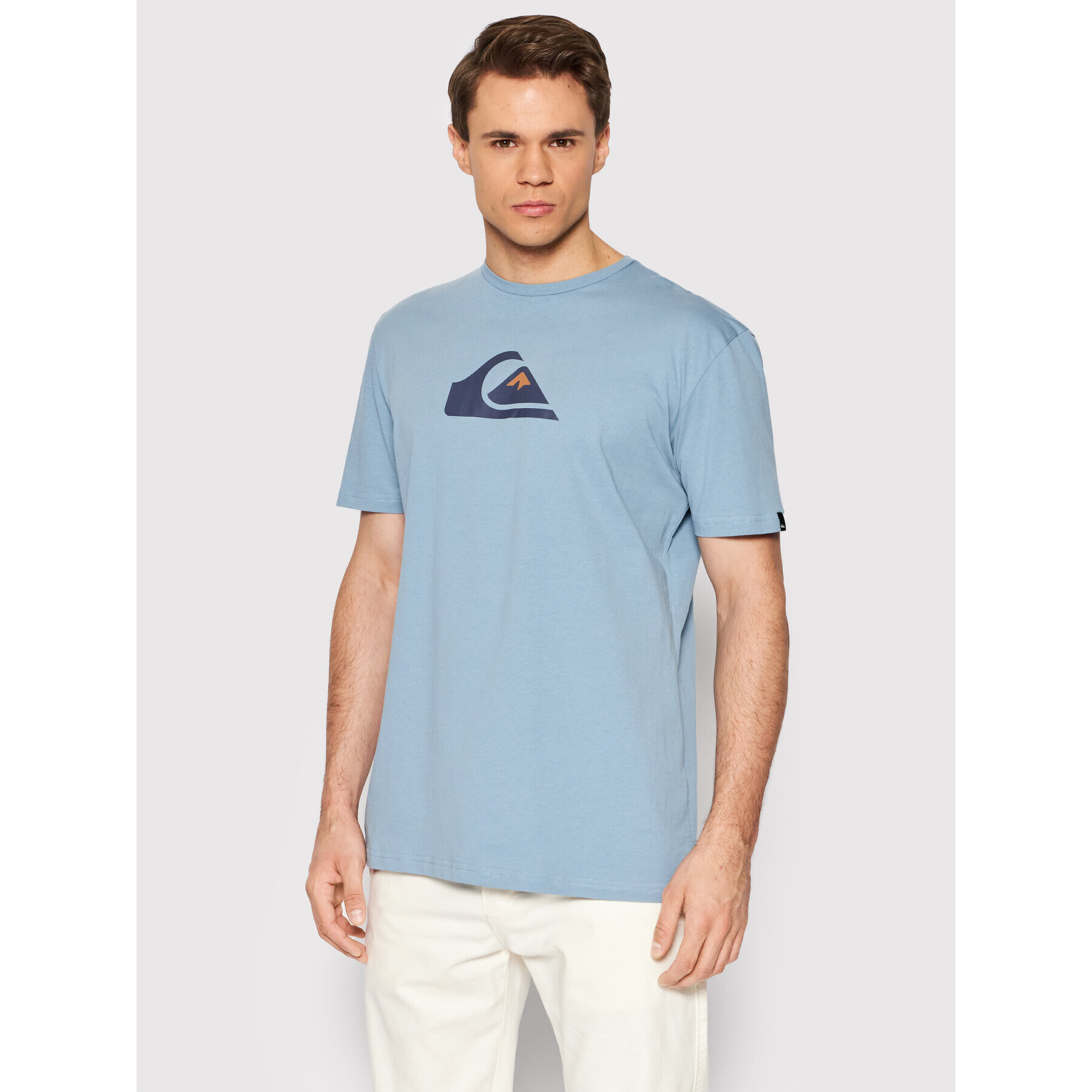 Quiksilver Majica Comp Logo EQYZT06534 Modra Regular Fit - Pepit.si