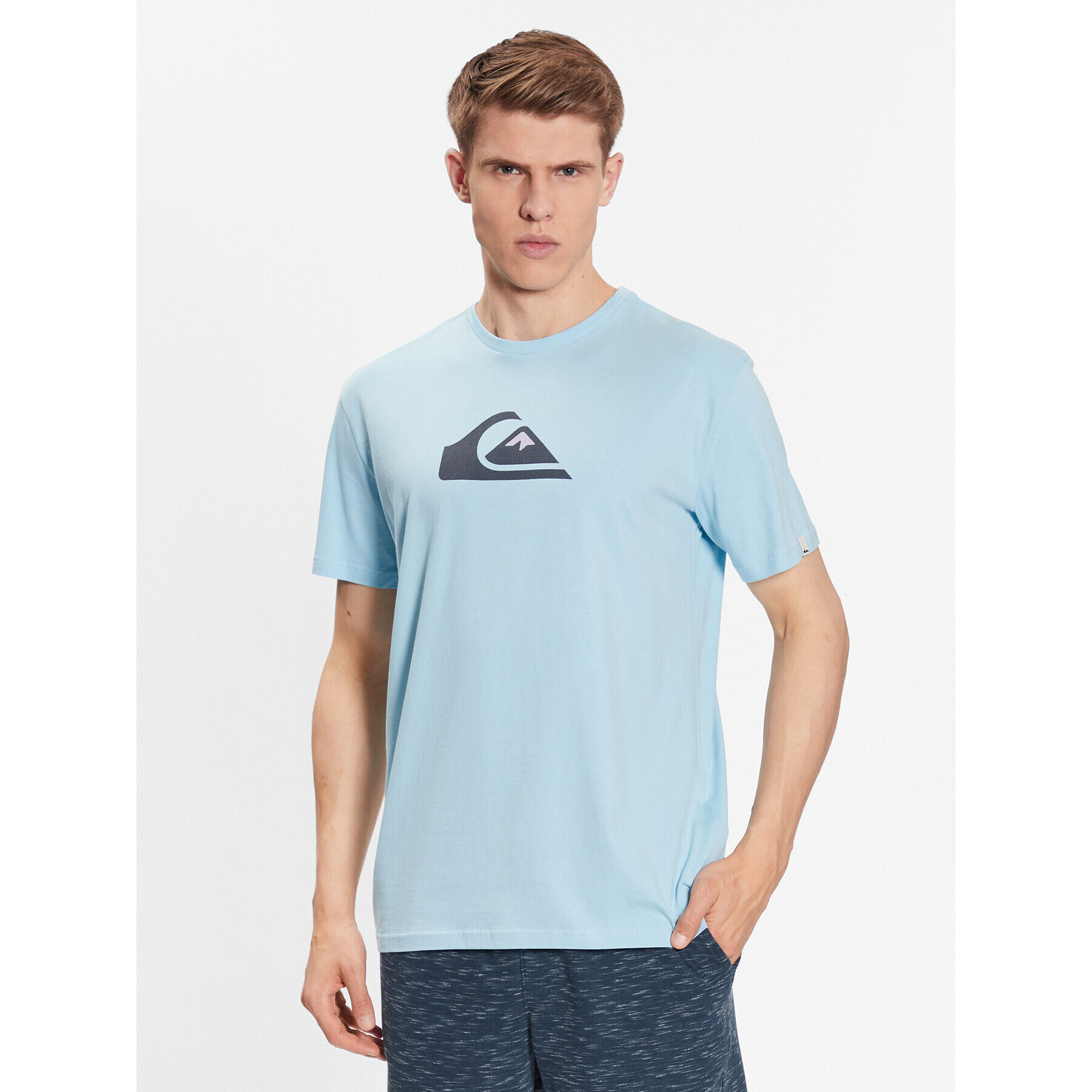 Quiksilver Majica Comp Logo EQYZT06534 Modra Regular Fit - Pepit.si