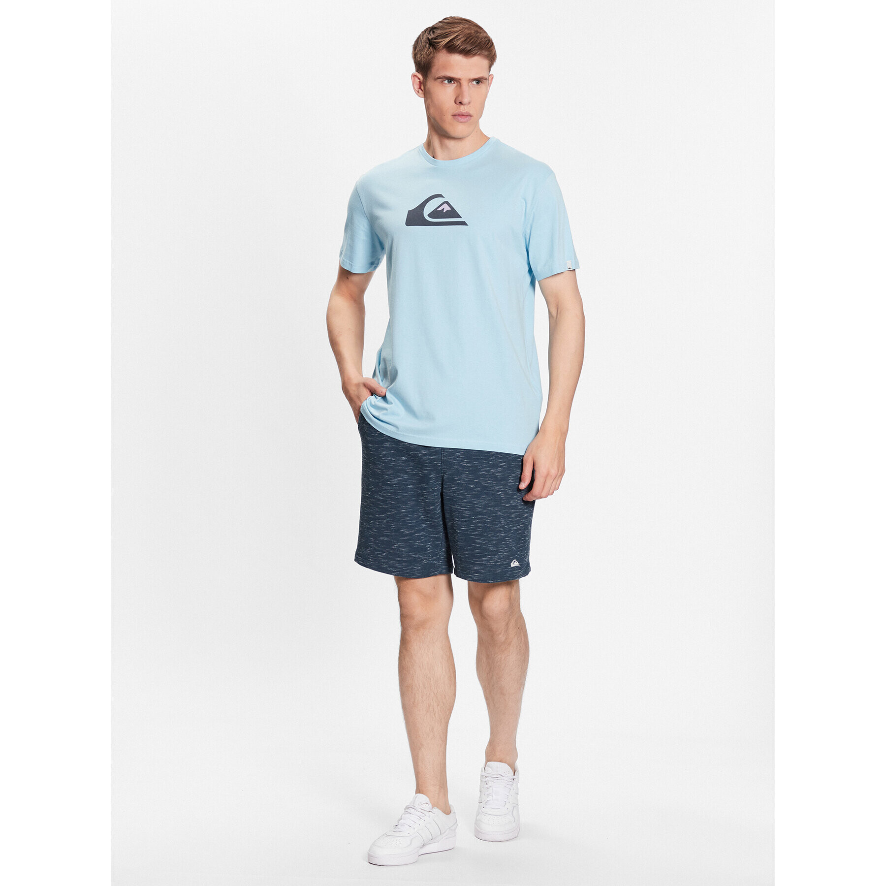 Quiksilver Majica Comp Logo EQYZT06534 Modra Regular Fit - Pepit.si