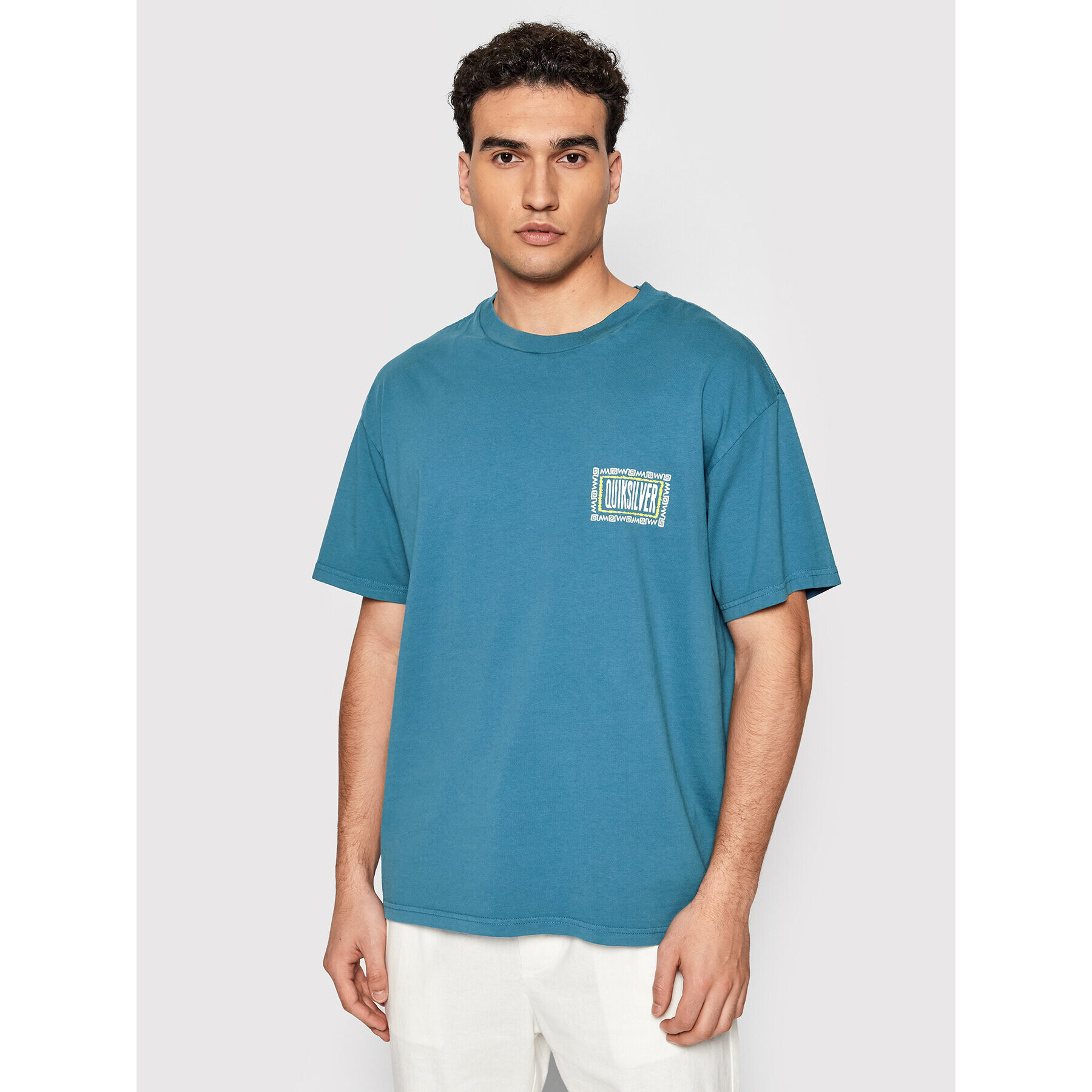 Quiksilver Majica Electric Feel EQYZT06694 Modra Oversize - Pepit.si