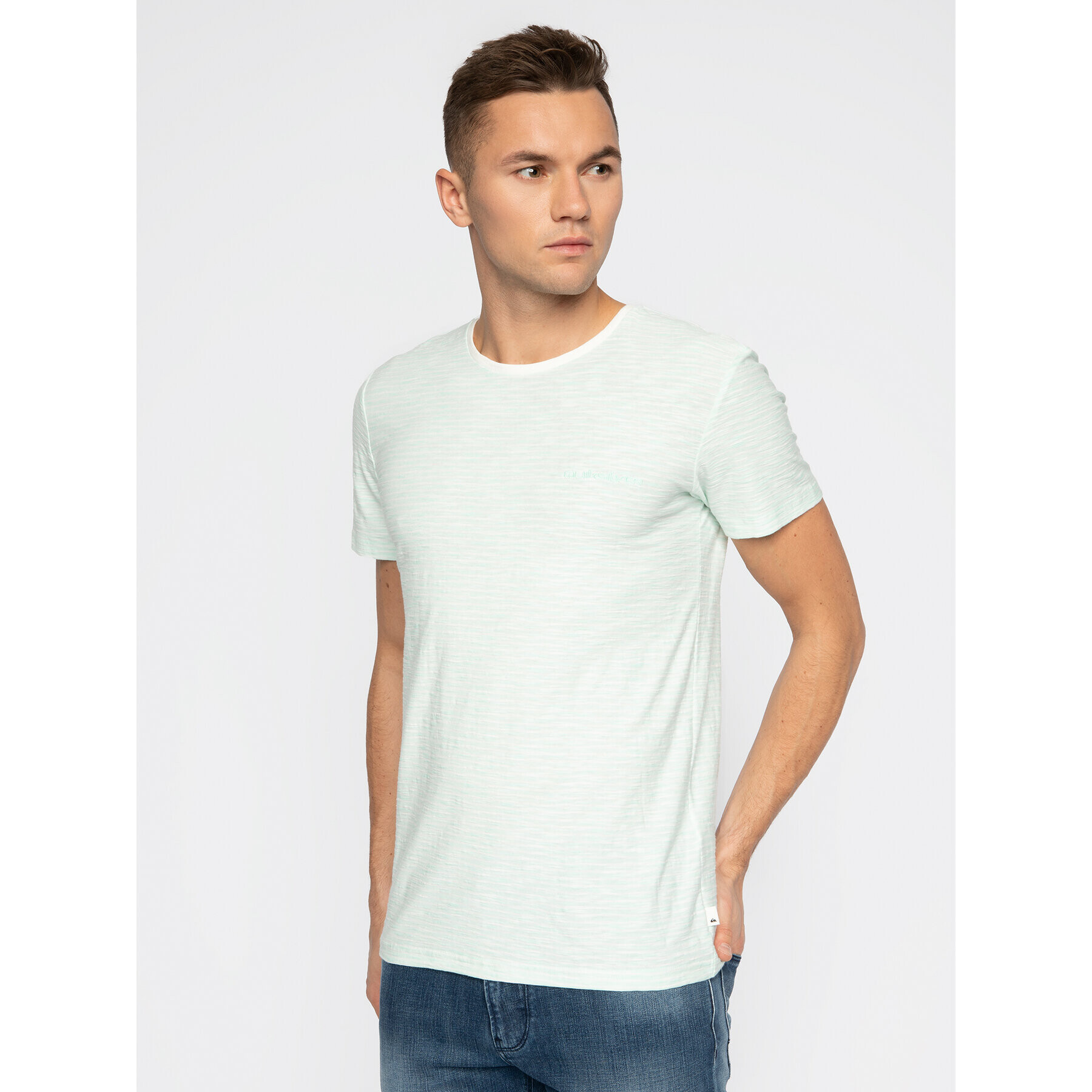 Quiksilver Majica EQYKT03961 Zelena Modern Fit - Pepit.si