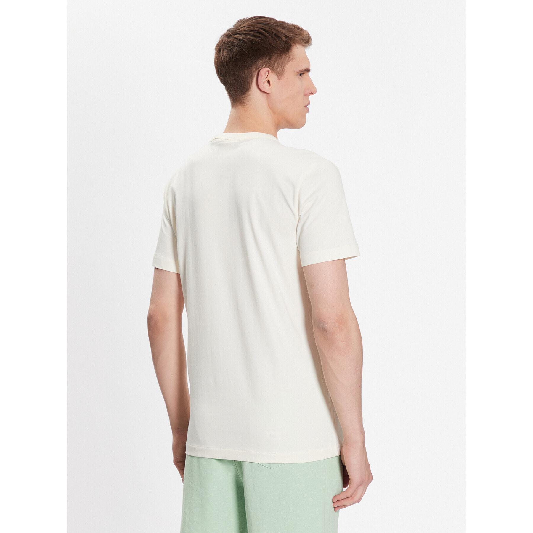 Quiksilver Majica Essentials EQYKT04092 Écru Regular Fit - Pepit.si