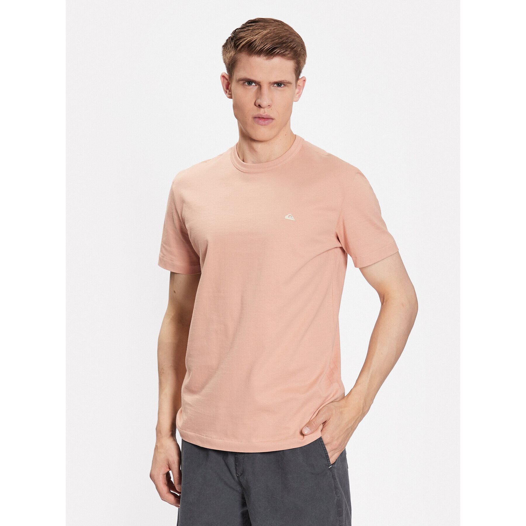 Quiksilver Majica Essentials EQYKT04092 Oranžna Regular Fit - Pepit.si