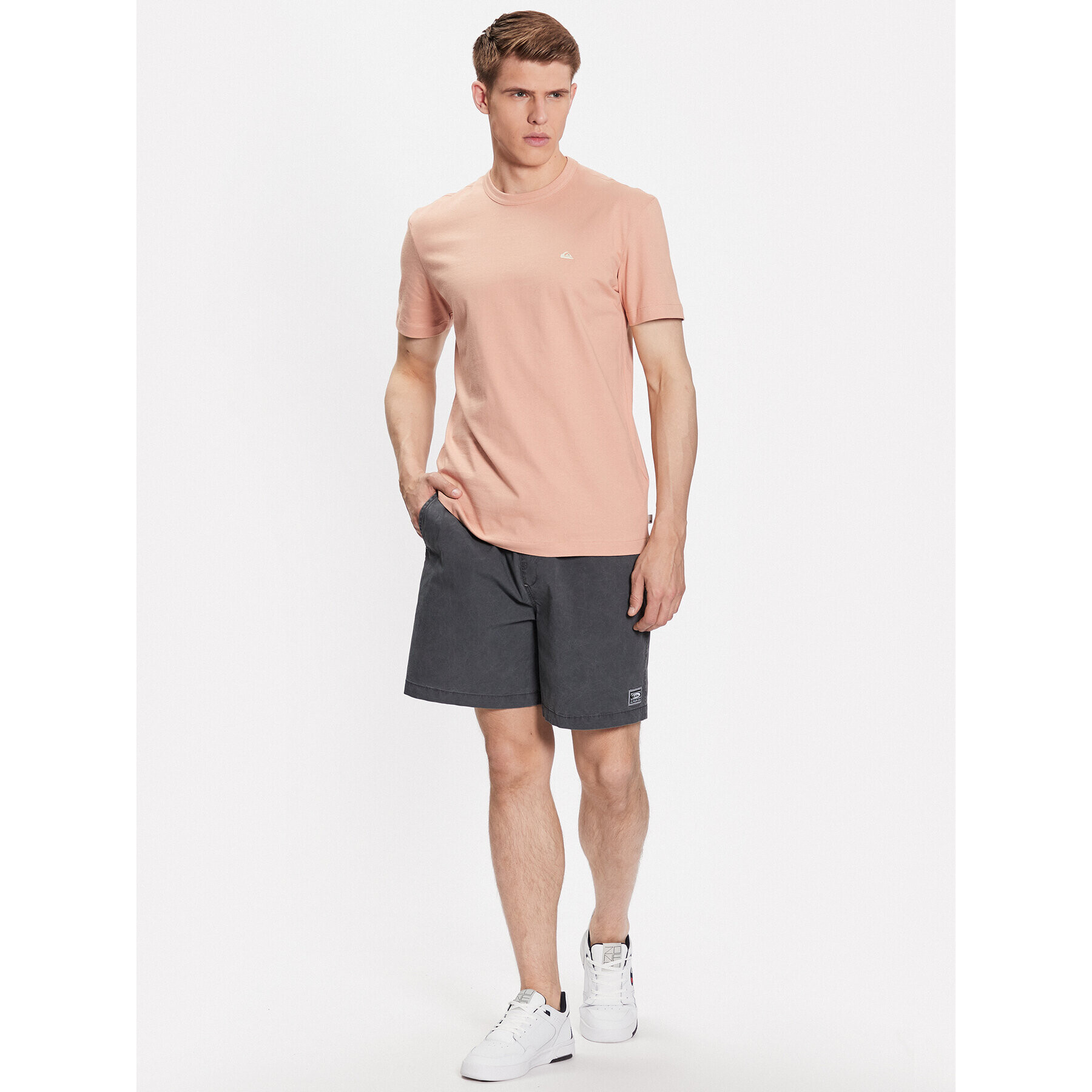 Quiksilver Majica Essentials EQYKT04092 Oranžna Regular Fit - Pepit.si