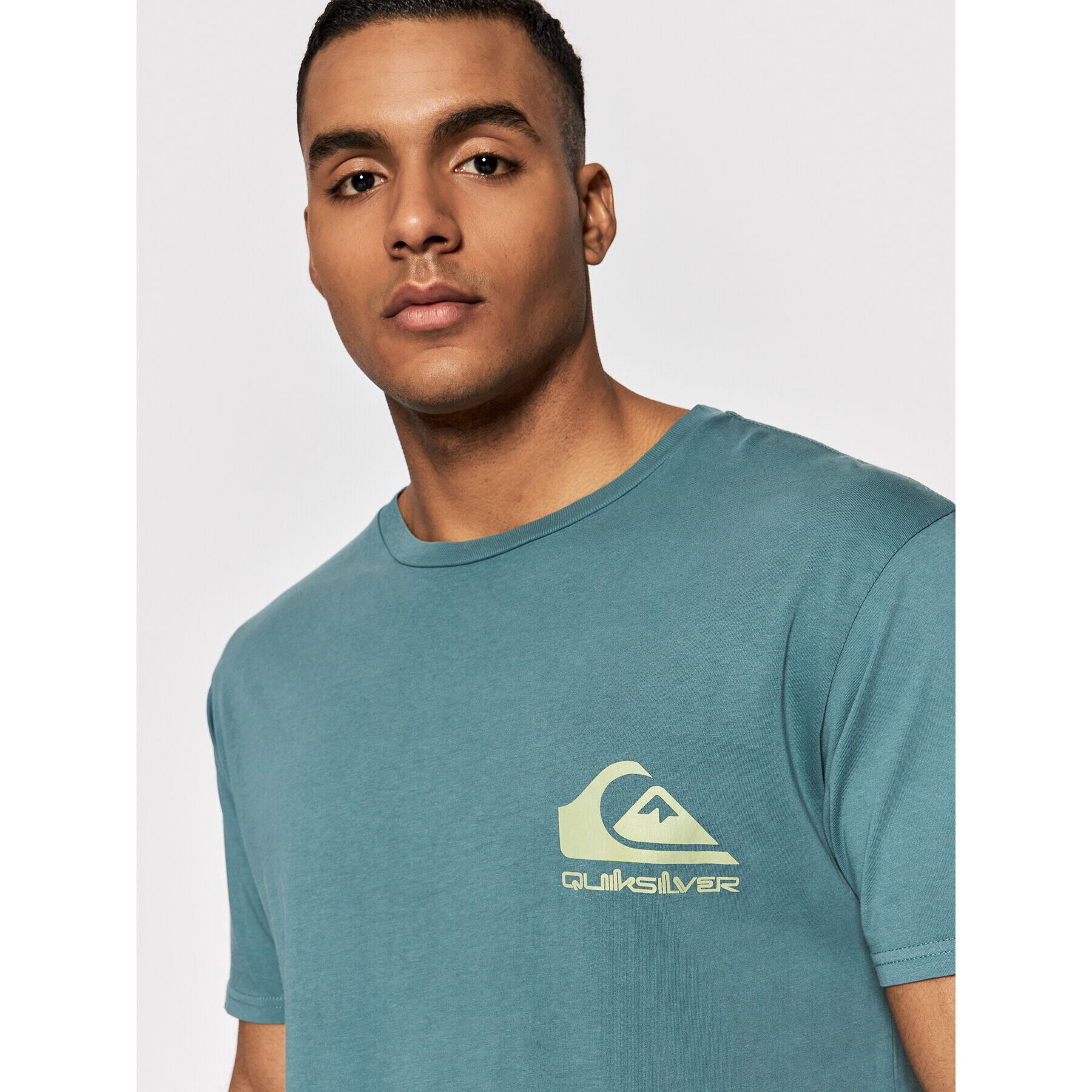 Quiksilver Majica How Are You Feeling EQYZT06687 Zelena Regular Fit - Pepit.si