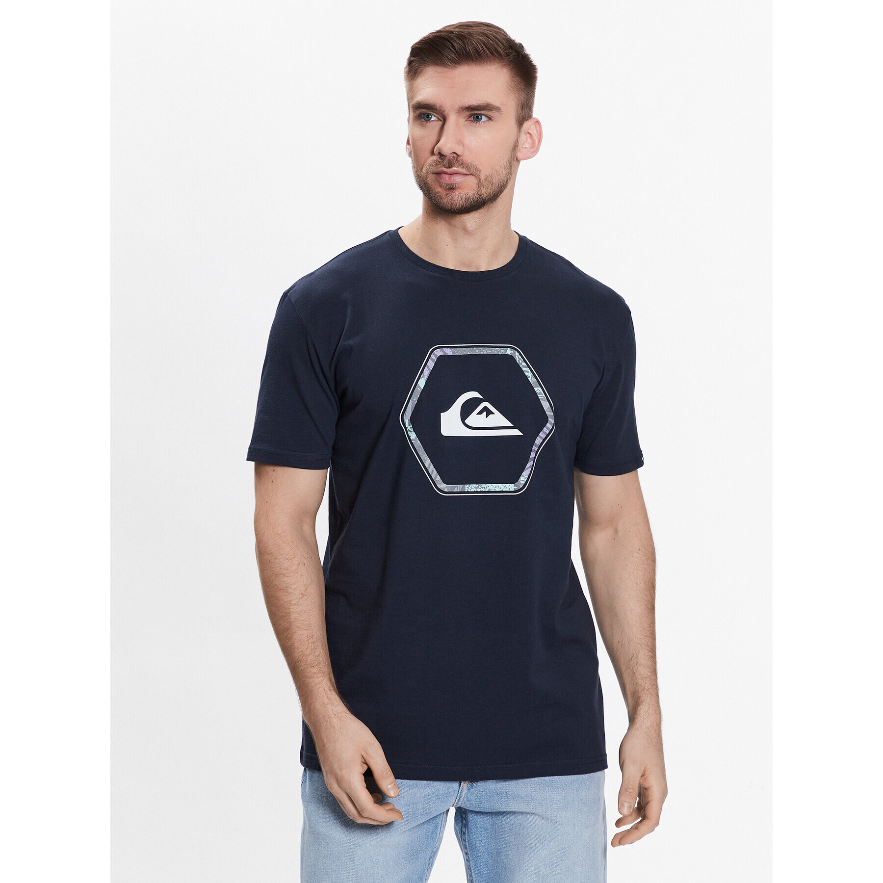 Quiksilver Majica In Shapes EQYZT07227 Mornarsko modra Regular Fit - Pepit.si