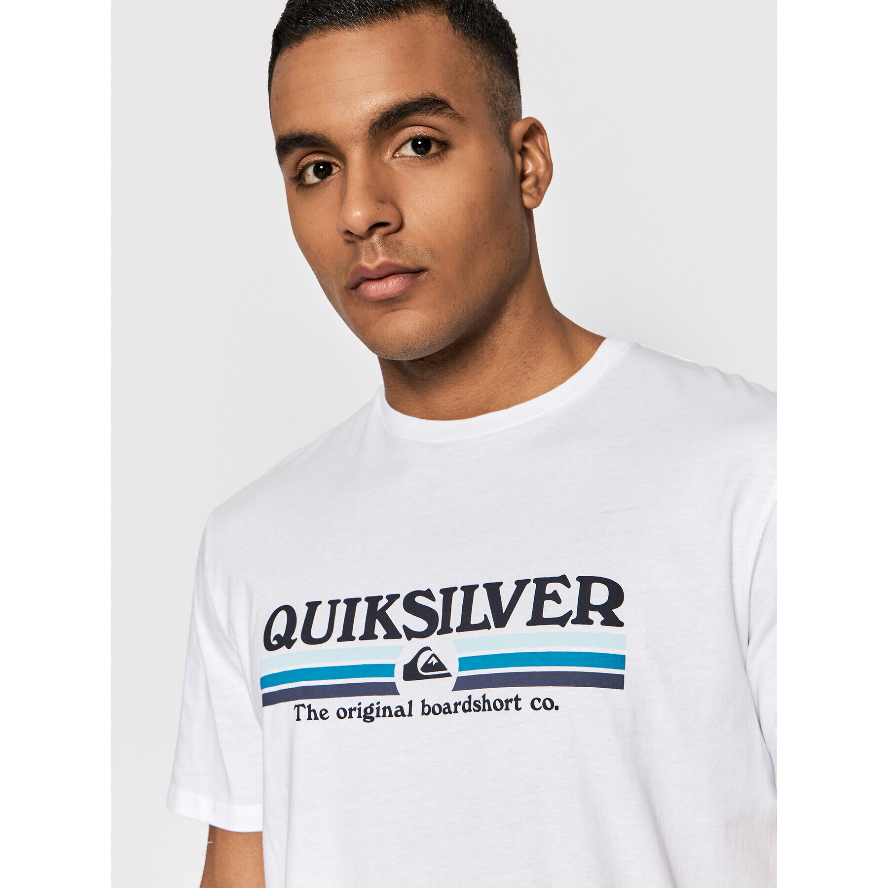 Quiksilver Majica Lined Up EQYZT06657 Bela Regular Fit - Pepit.si