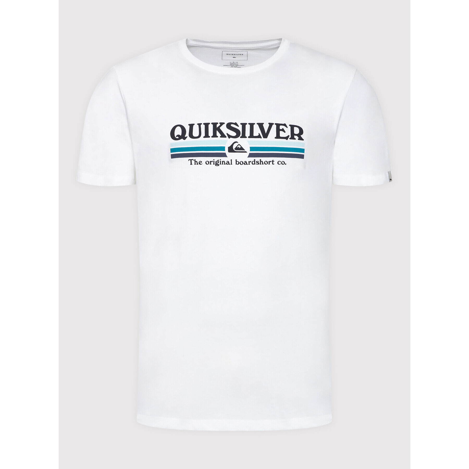 Quiksilver Majica Lined Up EQYZT06657 Bela Regular Fit - Pepit.si