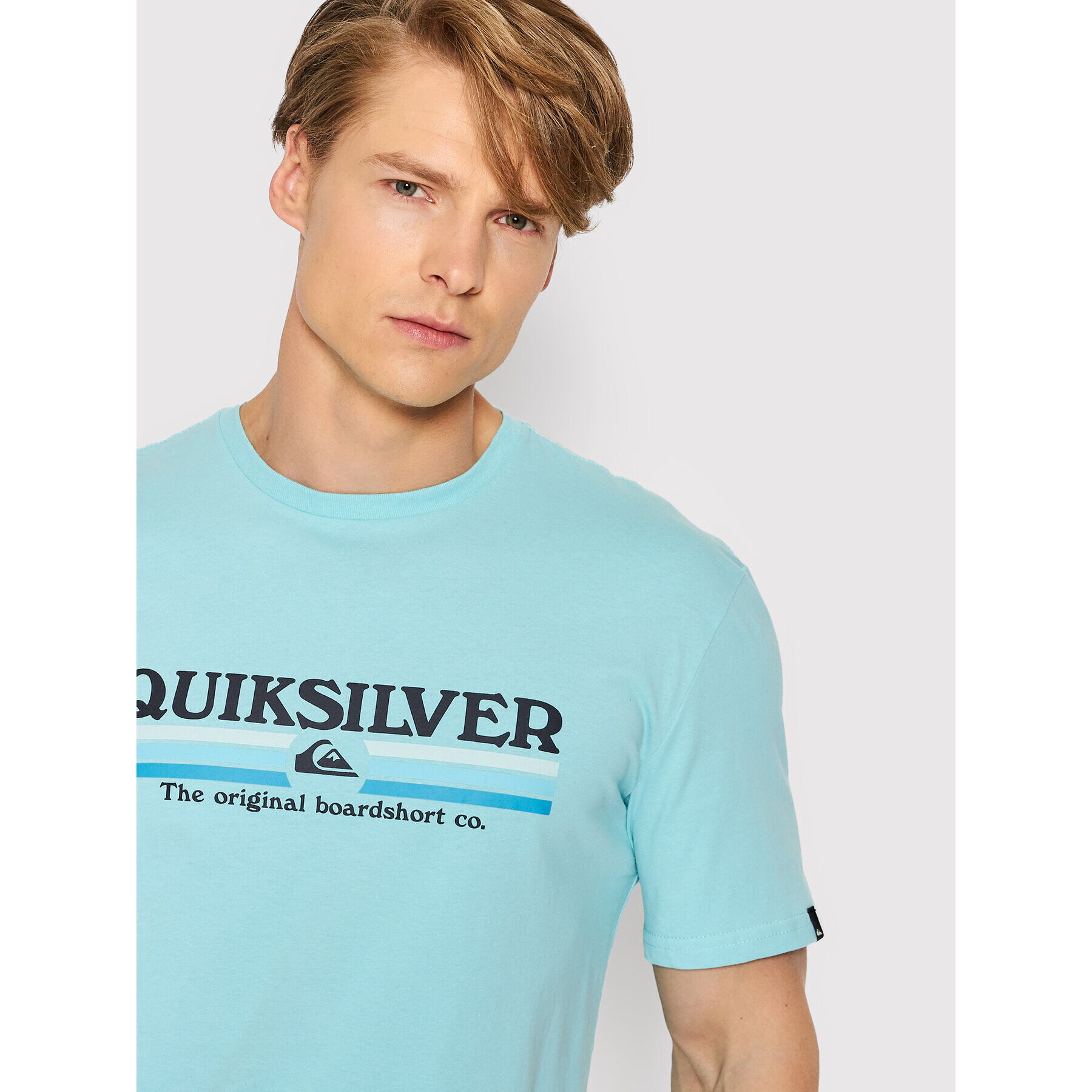 Quiksilver Majica Lined Up EQYZT06657 Modra Regular Fit - Pepit.si