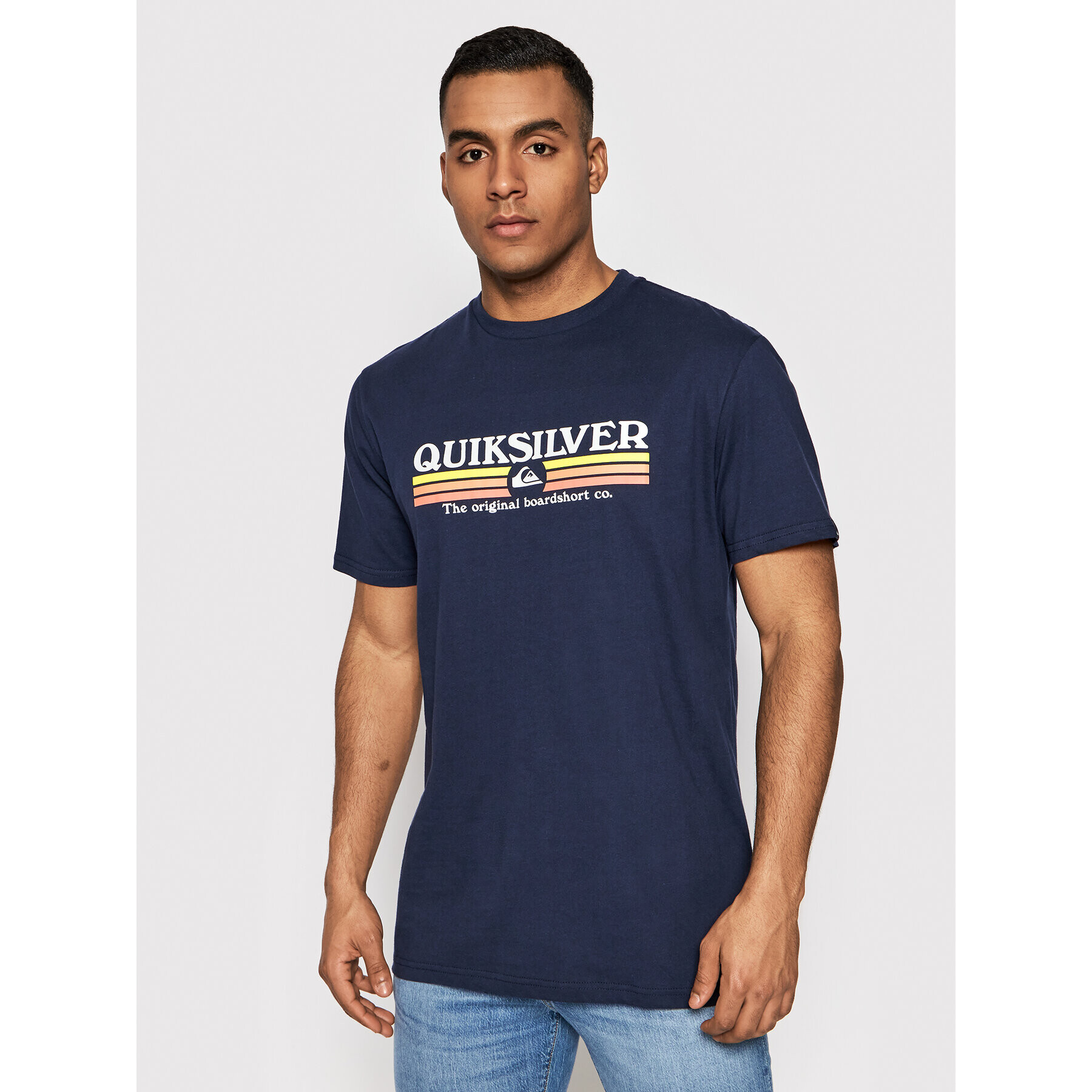 Quiksilver Majica Lined Up EQYZT06657 Mornarsko modra Regular Fit - Pepit.si