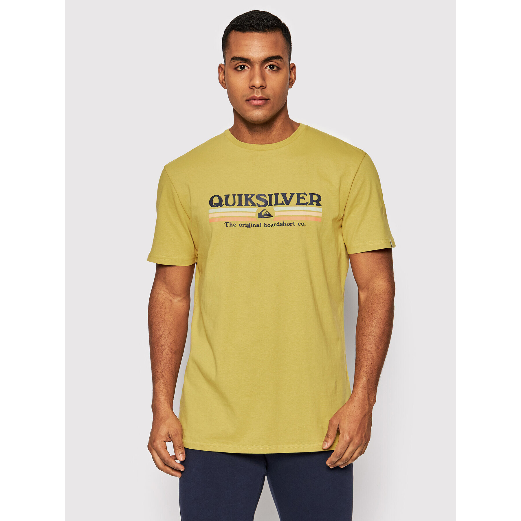 Quiksilver Majica Lined Up EQYZT06657 Rumena Regular Fit - Pepit.si