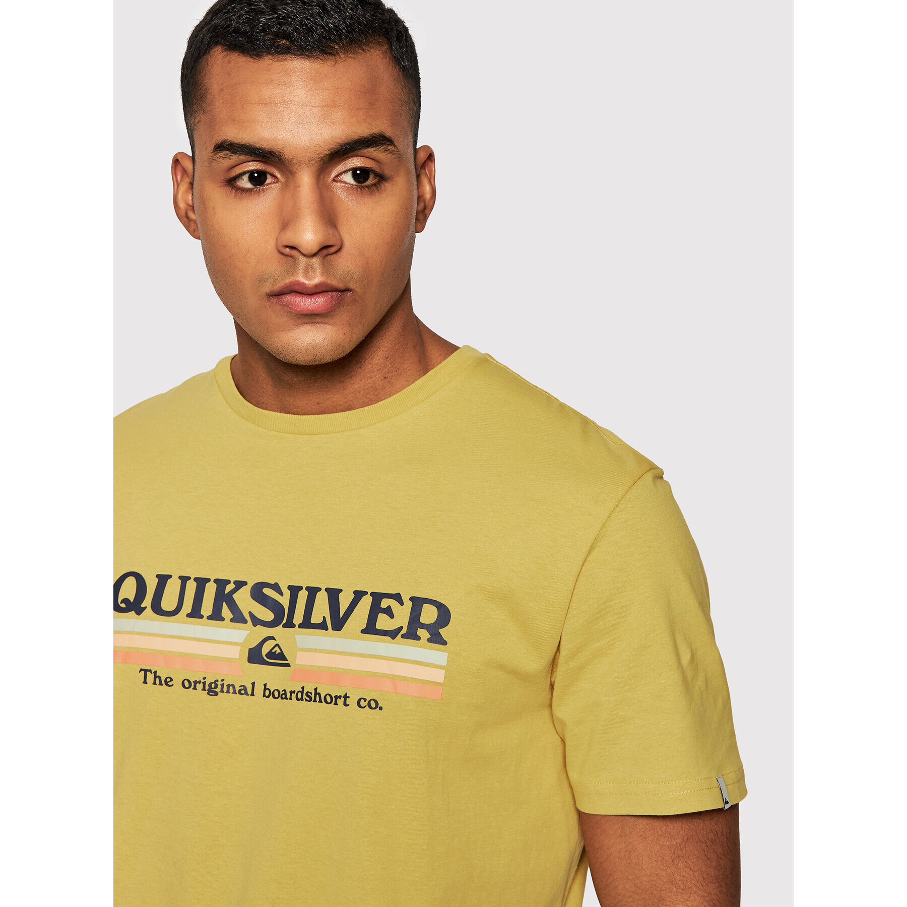 Quiksilver Majica Lined Up EQYZT06657 Rumena Regular Fit - Pepit.si