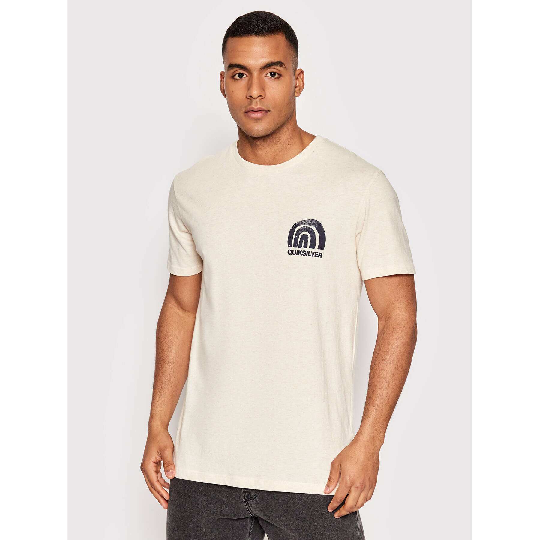 Quiksilver Majica Quiks Groove EQYZT06696 Bež Regular Fit - Pepit.si