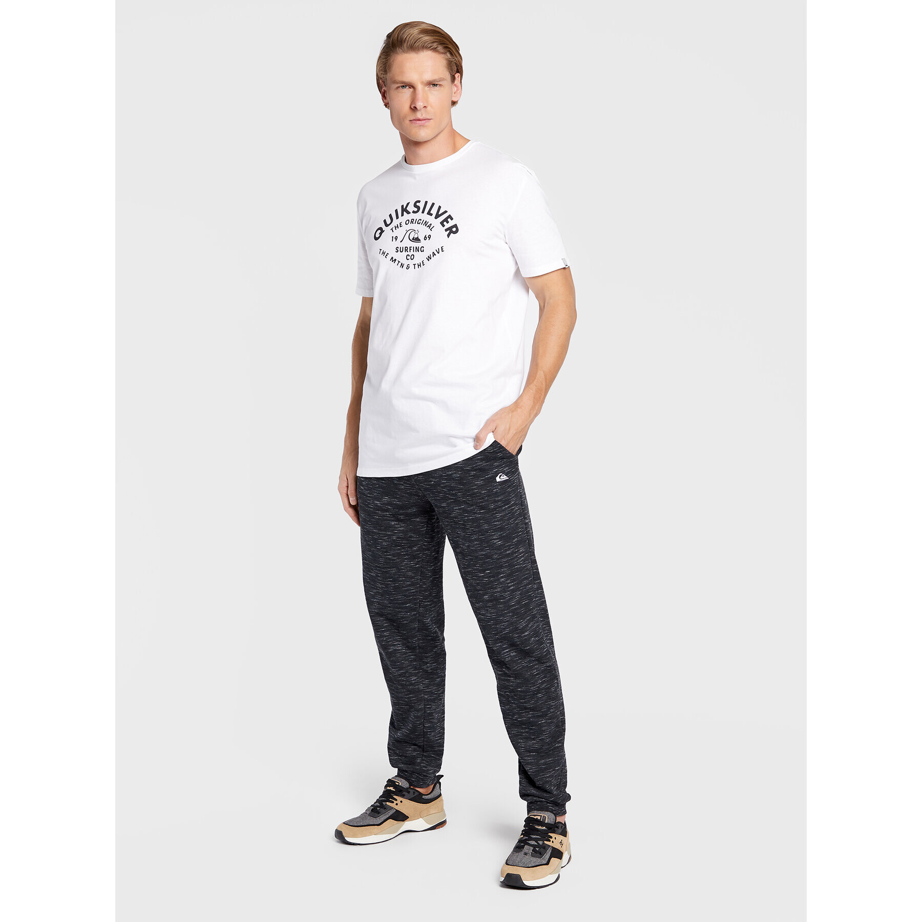 Quiksilver Majica Script Talk Front EQYZT07042 Bela Classic Fit - Pepit.si