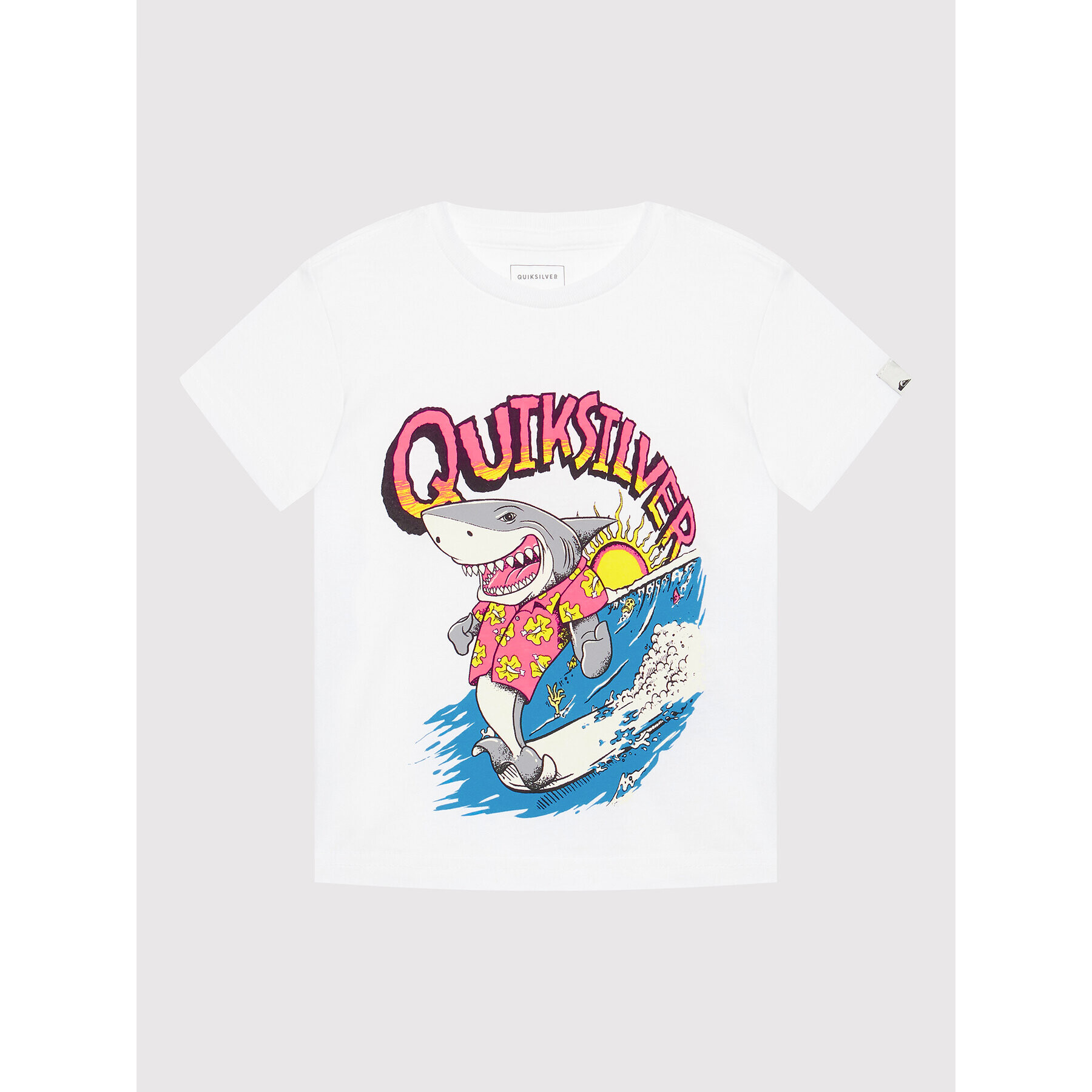 Quiksilver Majica Shark Smile Bela Regular Fit - Pepit.si