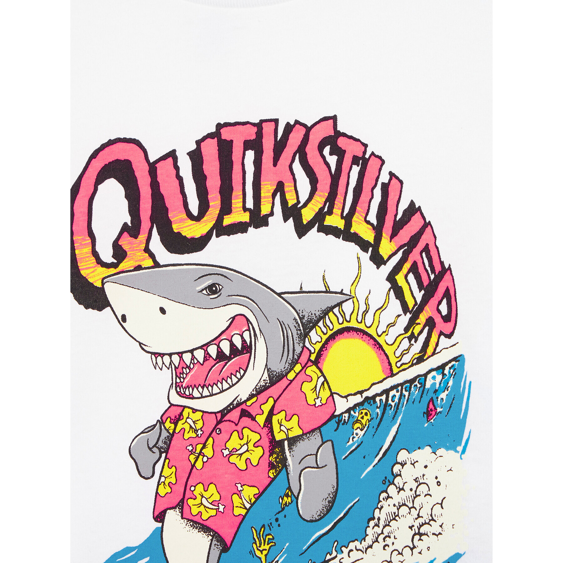 Quiksilver Majica Shark Smile Bela Regular Fit - Pepit.si