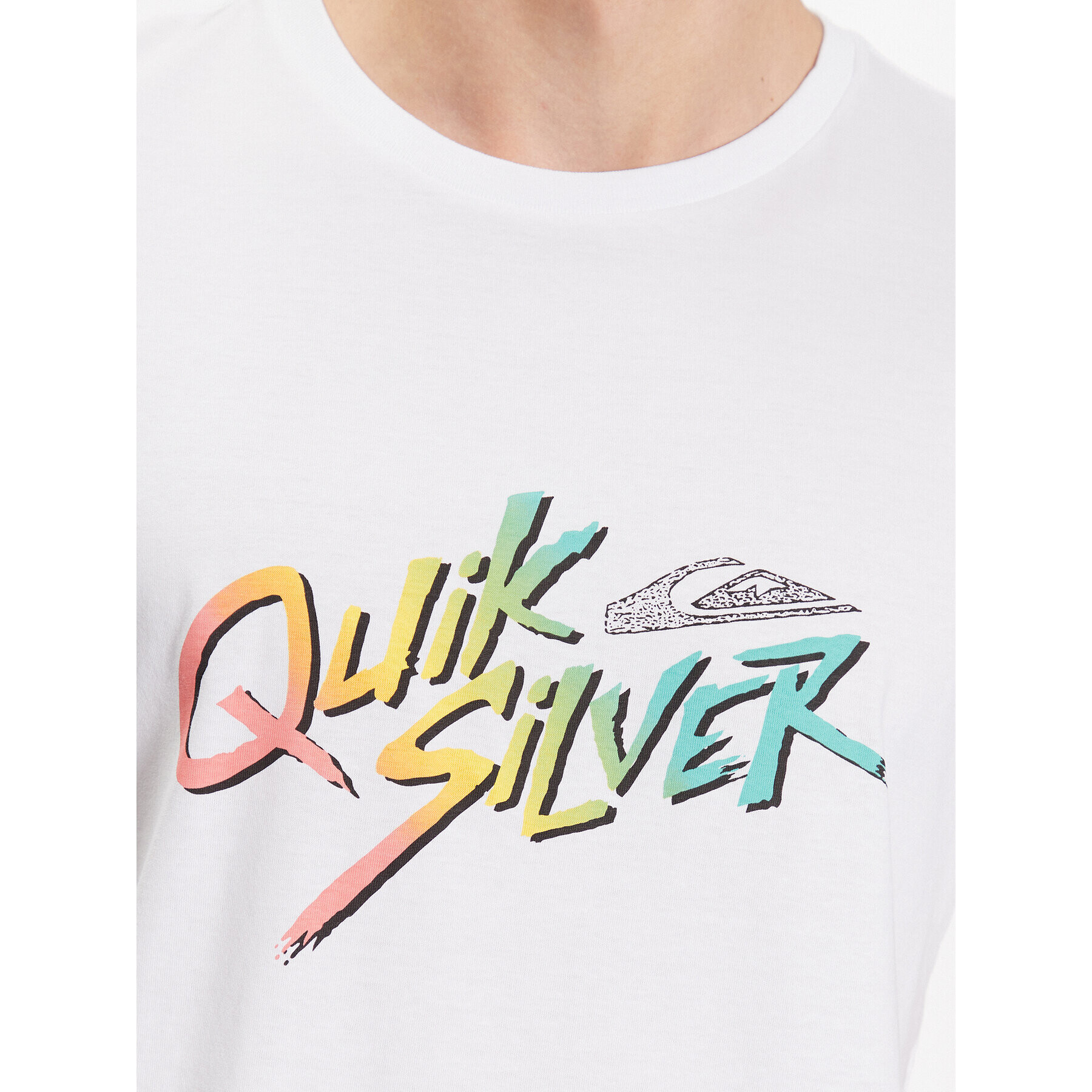 Quiksilver Majica Signature Move EQYZT07223 Bela Regular Fit - Pepit.si