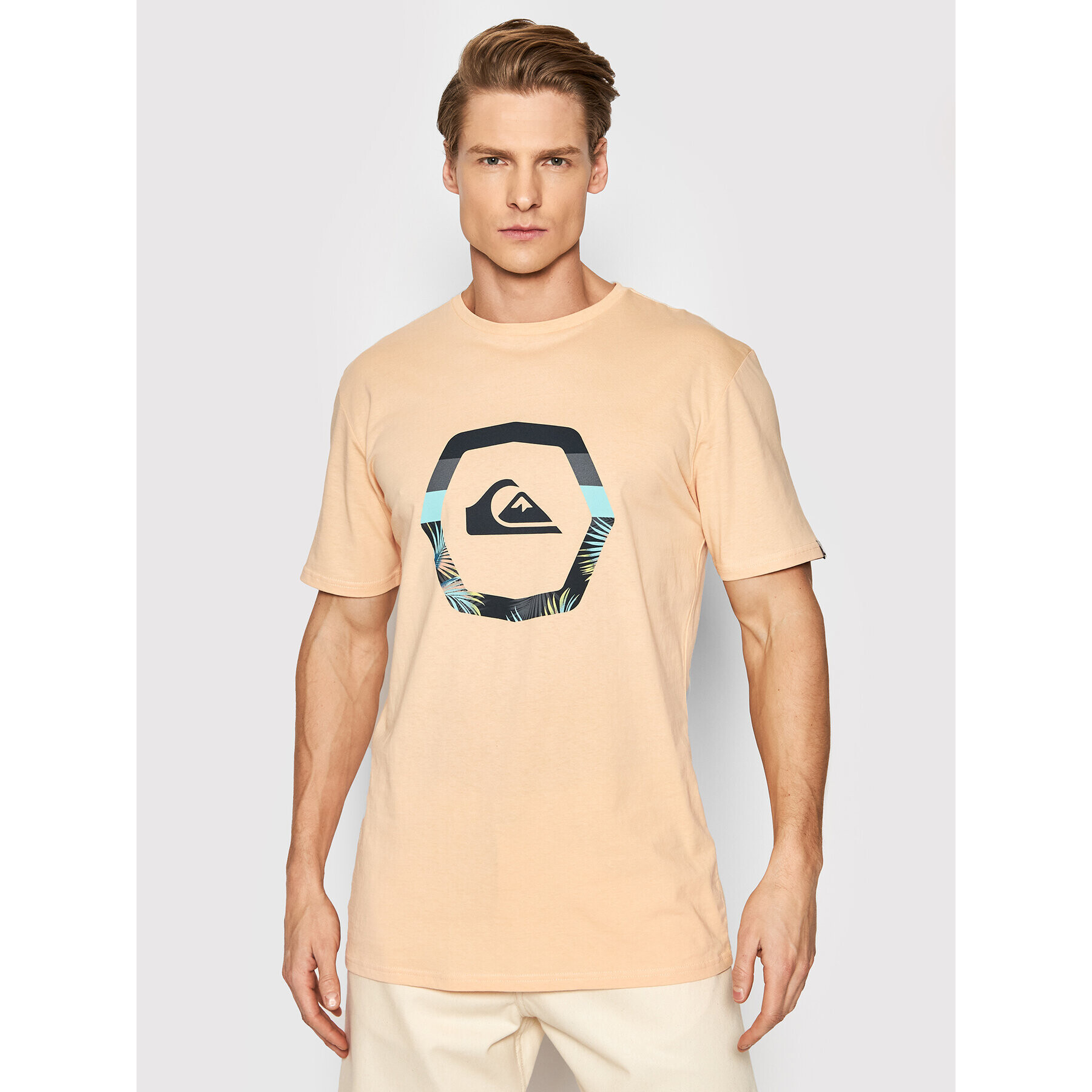 Quiksilver Majica Uprise EQYZT06663 Oranžna Regular Fit - Pepit.si