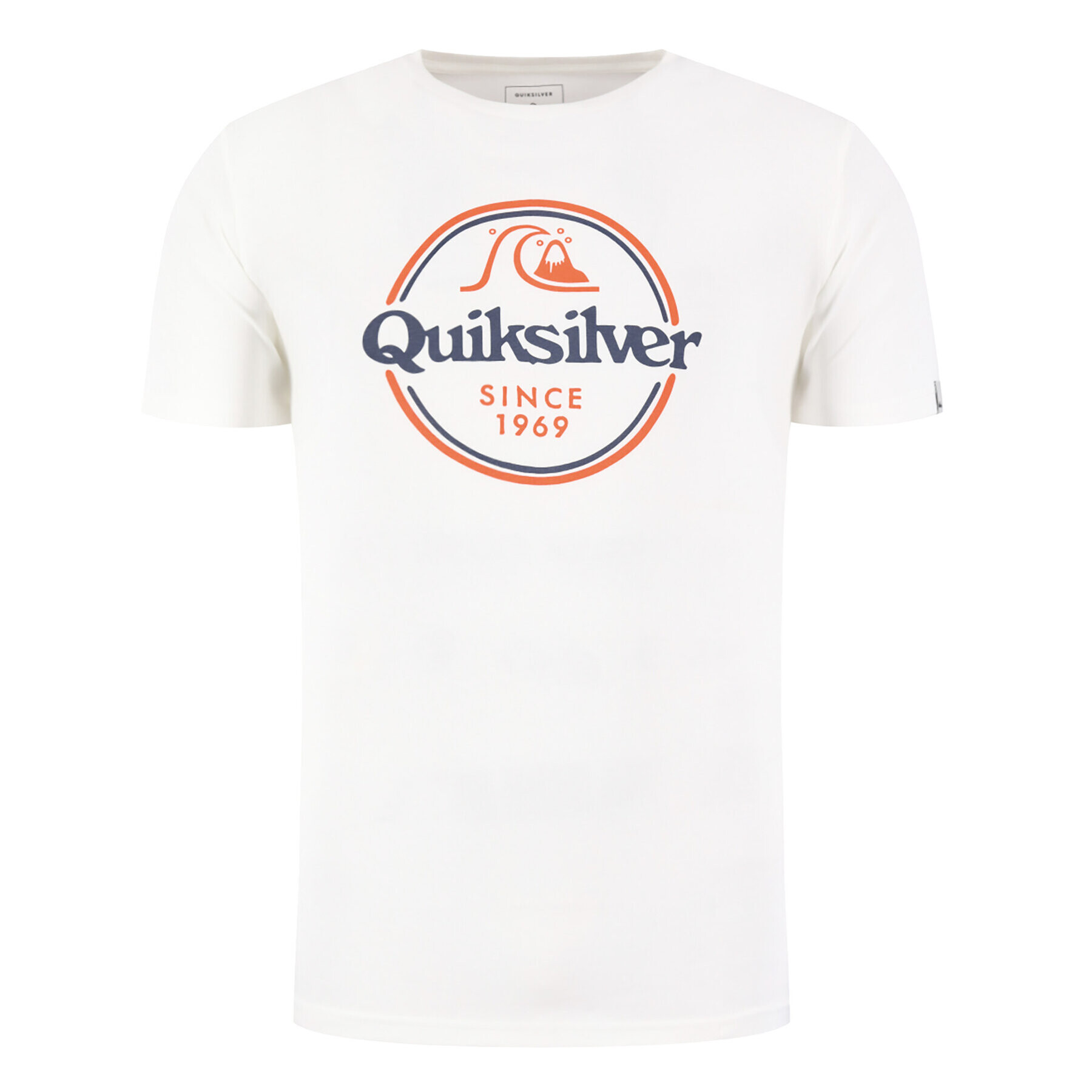 Quiksilver Majica Words Remain EQYZT05753 Bela Regular Fit - Pepit.si