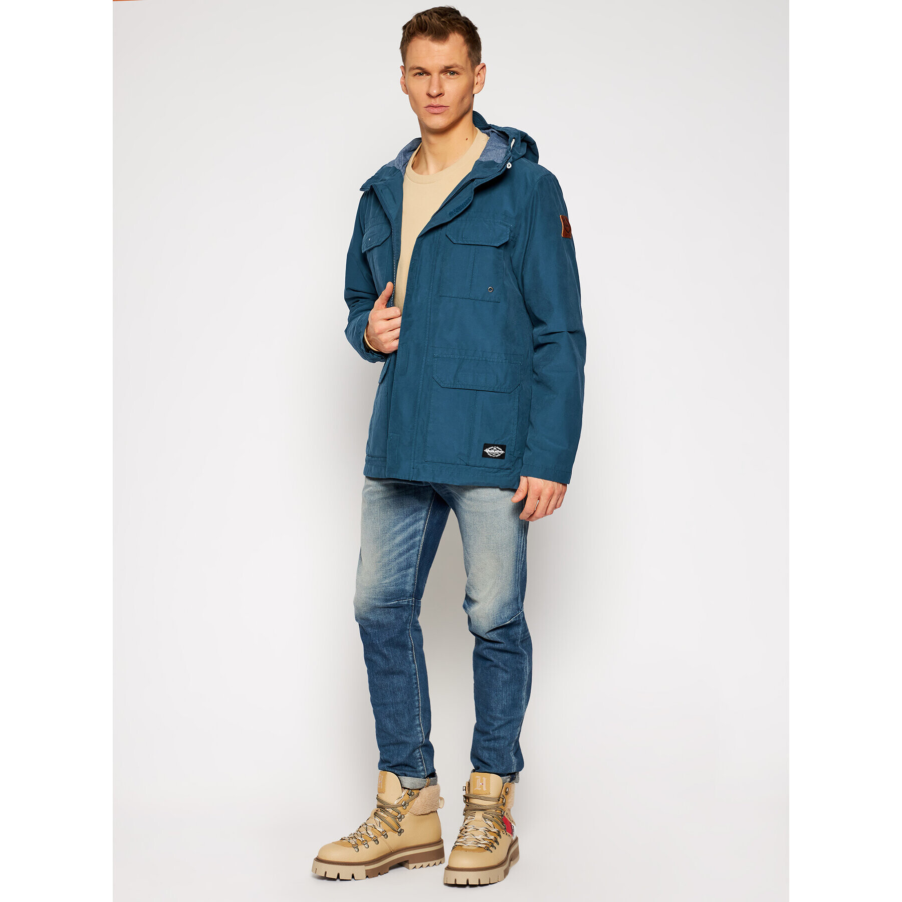 Quiksilver Parka Fresh Evidence EQYJK03543 Modra Classic Fit - Pepit.si