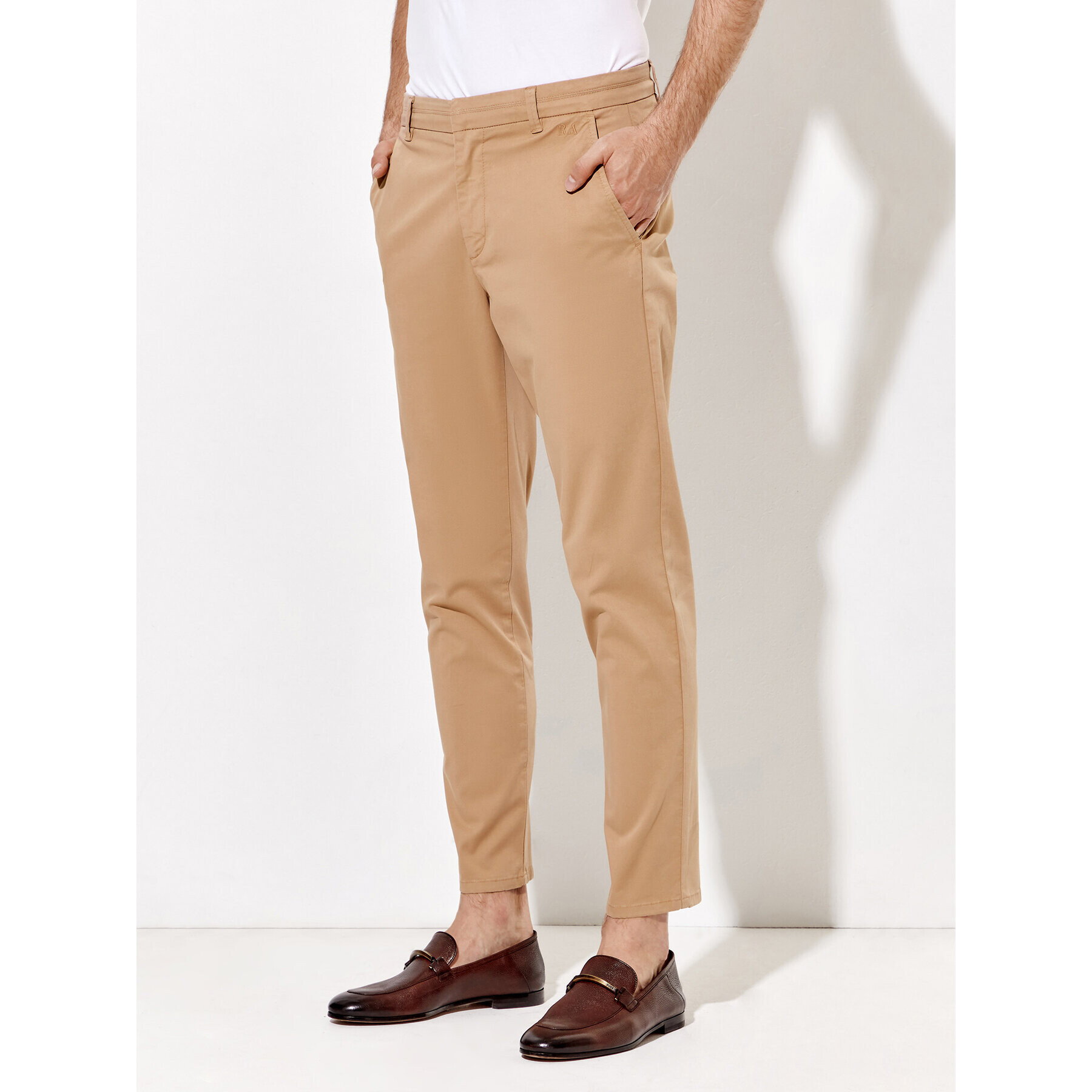 Rage Age Chino hlače Spencer Bež Slim Fit - Pepit.si