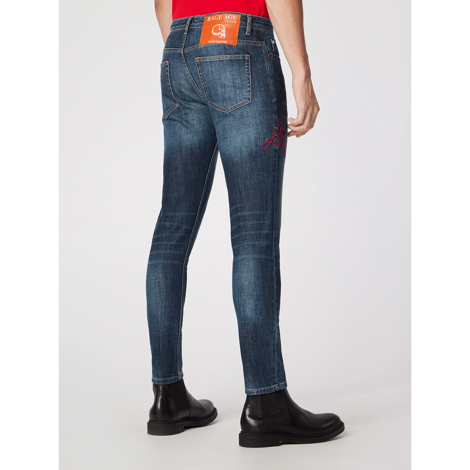 Rage Age Jeans hlače Elon Mornarsko modra Slim Fit - Pepit.si