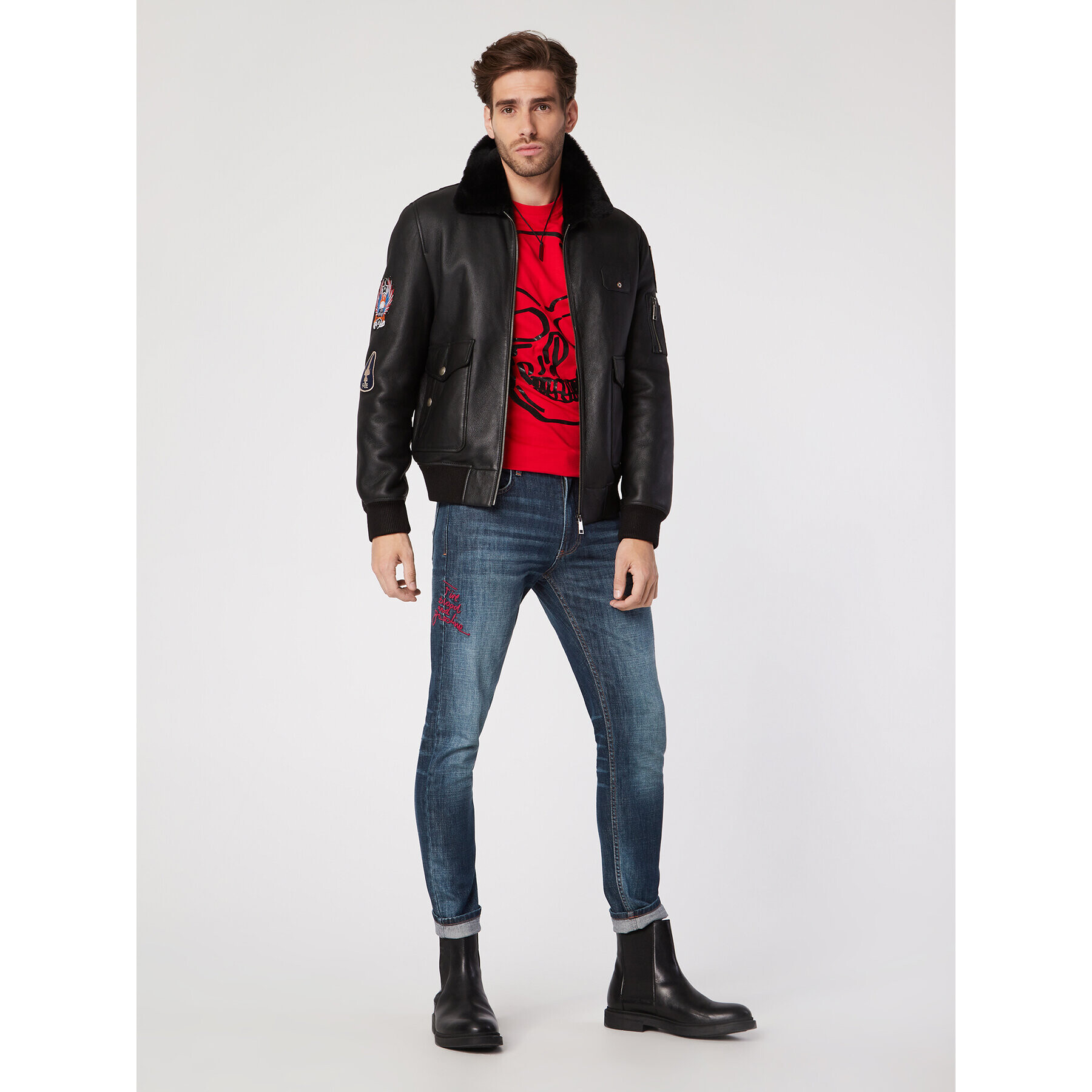 Rage Age Jeans hlače Elon Mornarsko modra Slim Fit - Pepit.si