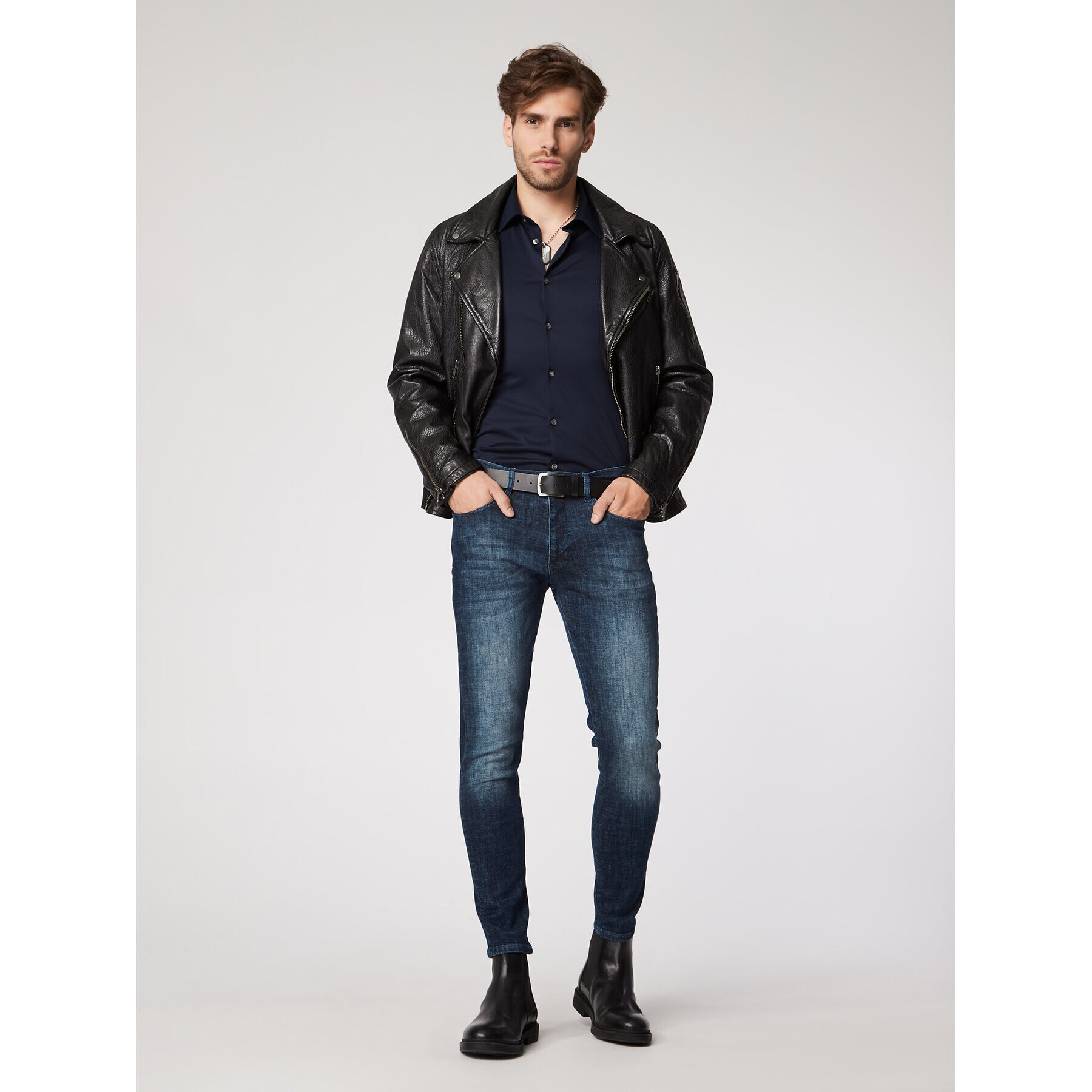 Rage Age Jeans hlače Fastrun Mornarsko modra Slim Fit - Pepit.si