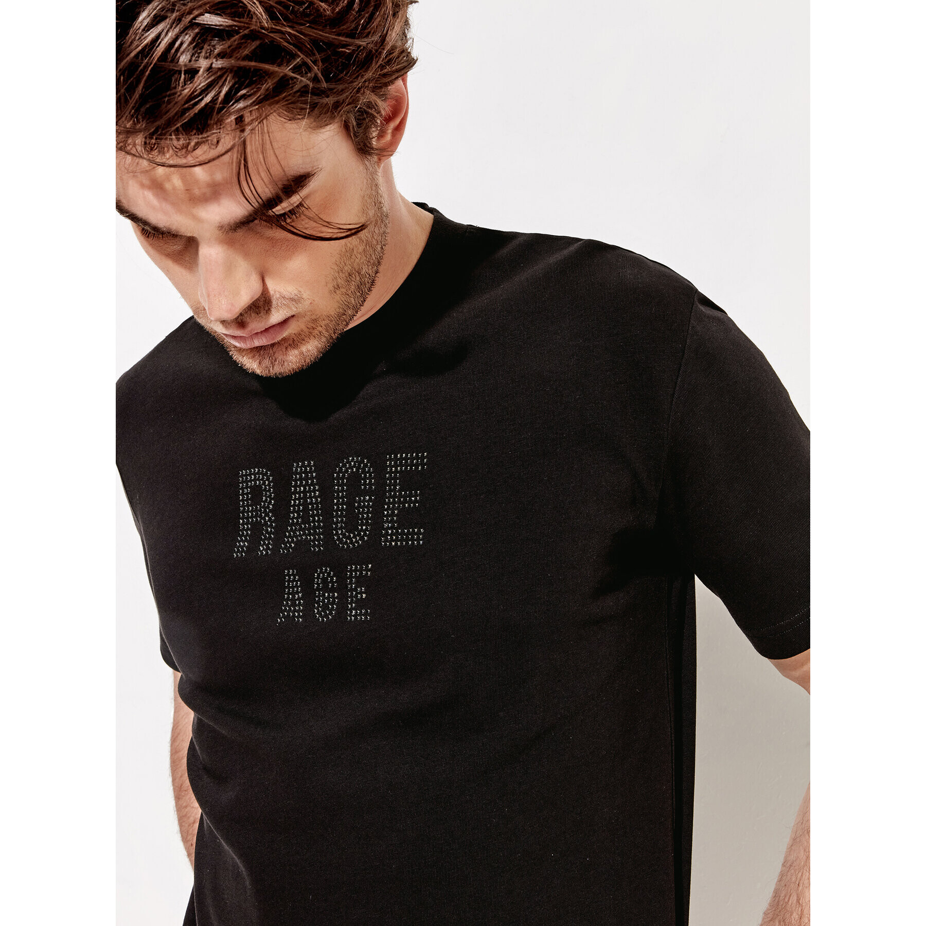 Rage Age Majica Bling Črna Relaxed Fit - Pepit.si