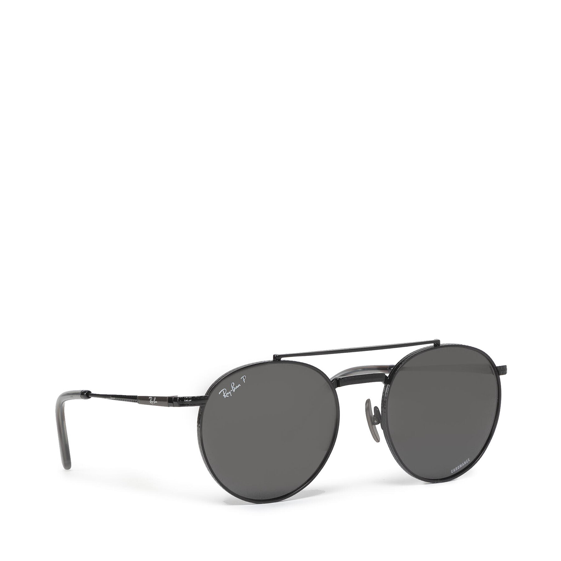 Ray-Ban Sončna očala Round II Titanium 0RB8237 3141K8 Črna - Pepit.si