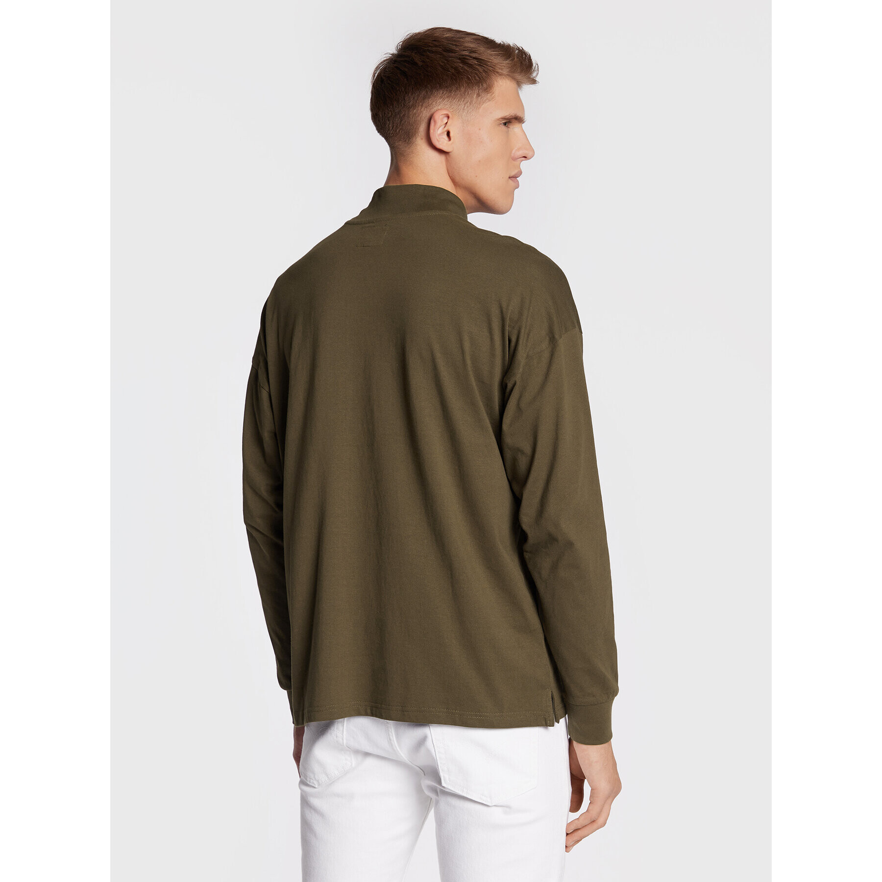 Redefined Rebel Majica z dolgimi rokavi Daniel 211130 Khaki Relaxed Fit - Pepit.si