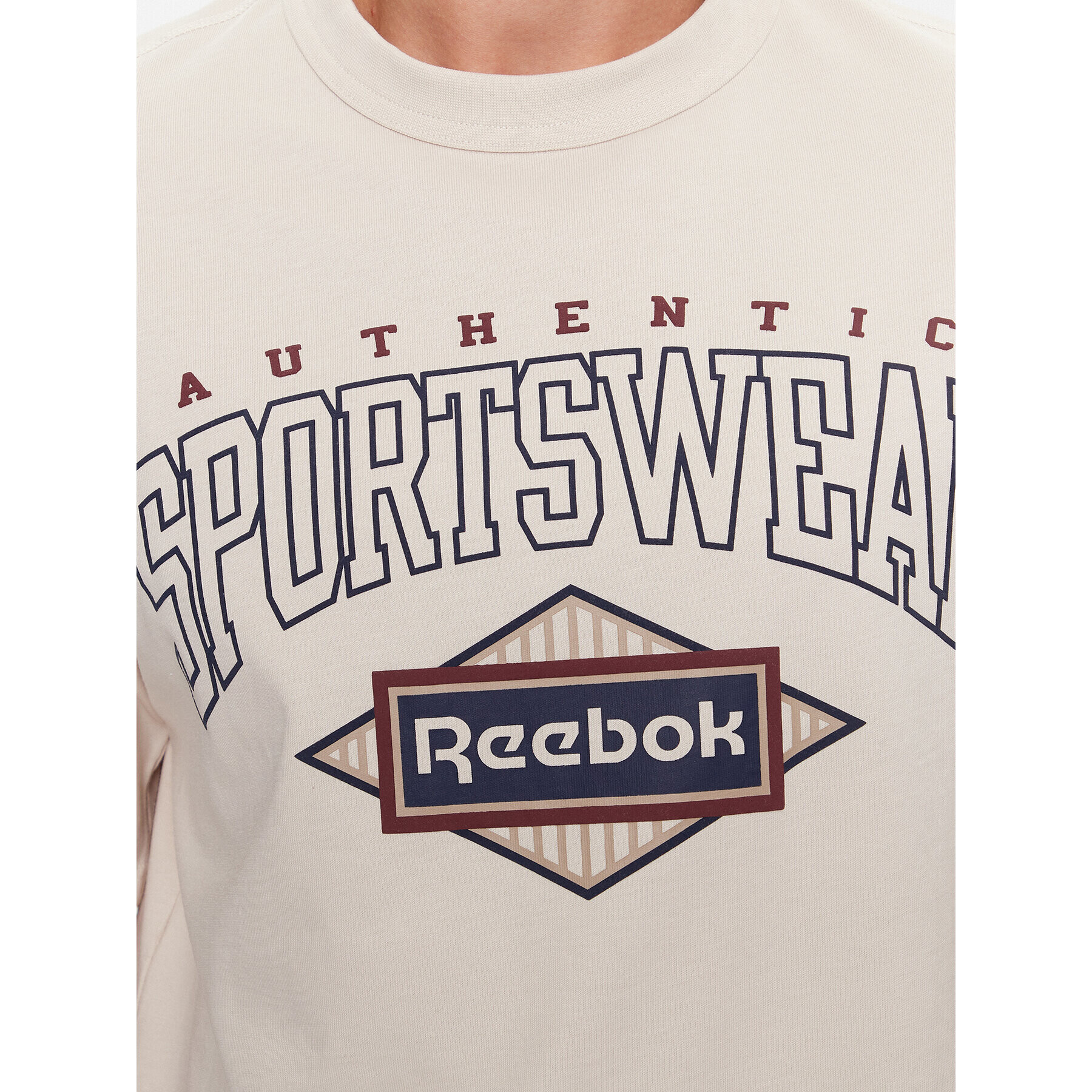 Reebok Majica Sporting Goods IM1507 Bež Regular Fit - Pepit.si