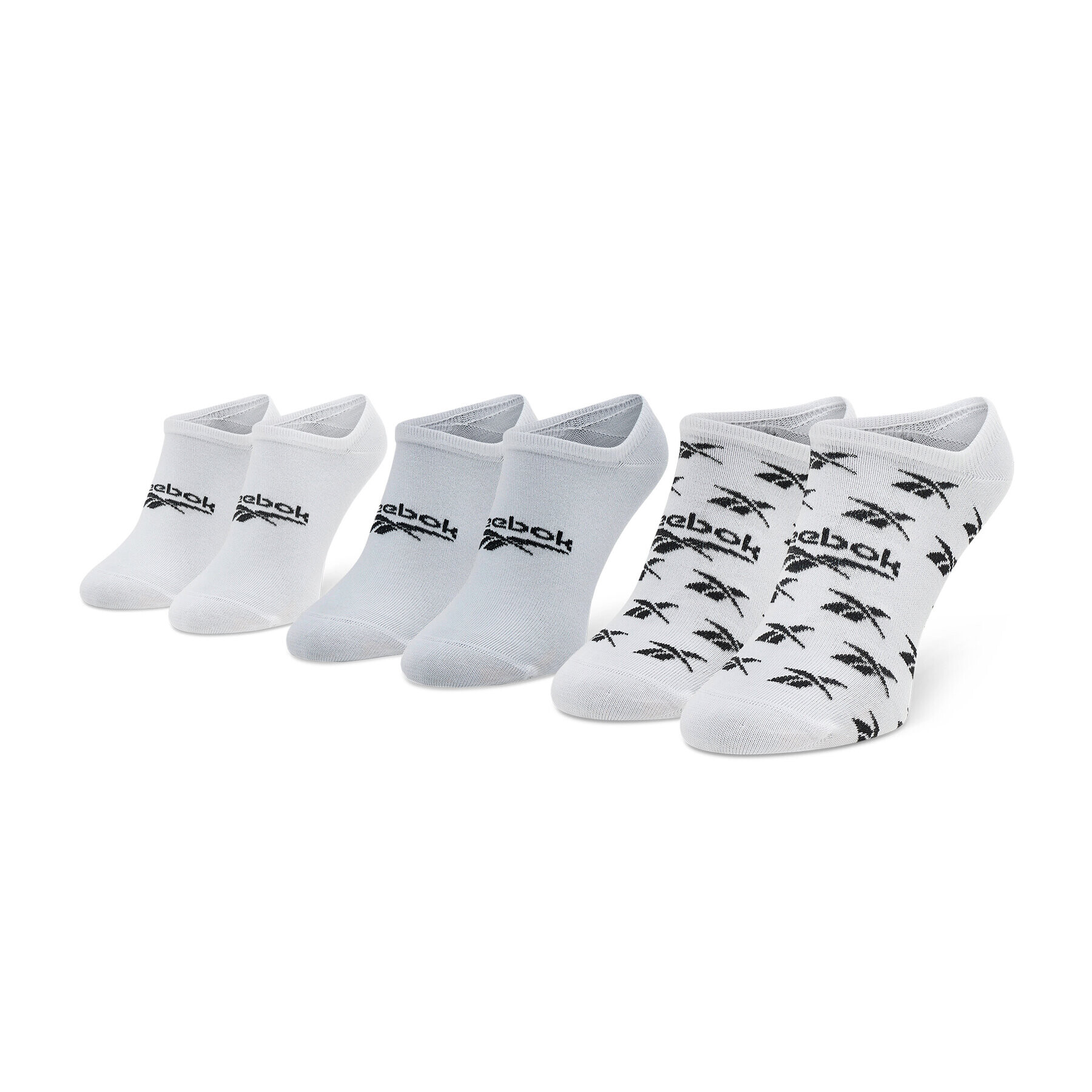 Reebok Set 3 parov unisex nizkih nogavic Cl Fo Invisible Sock 3P GG6678 Bela - Pepit.si