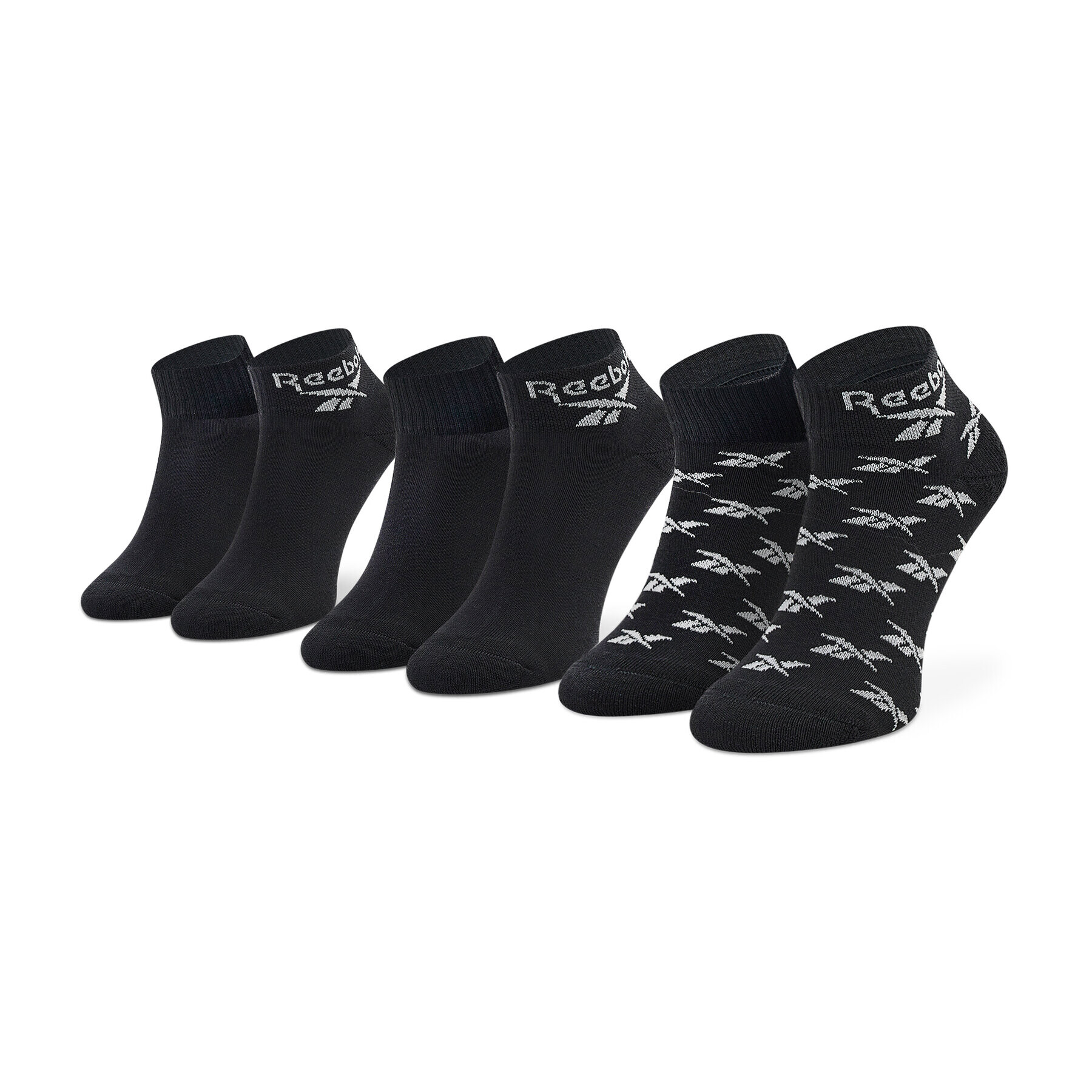 Reebok Set 3 parov unisex visokih nogavic Cl Fo Ankle Sock 3P GG6675 Črna - Pepit.si