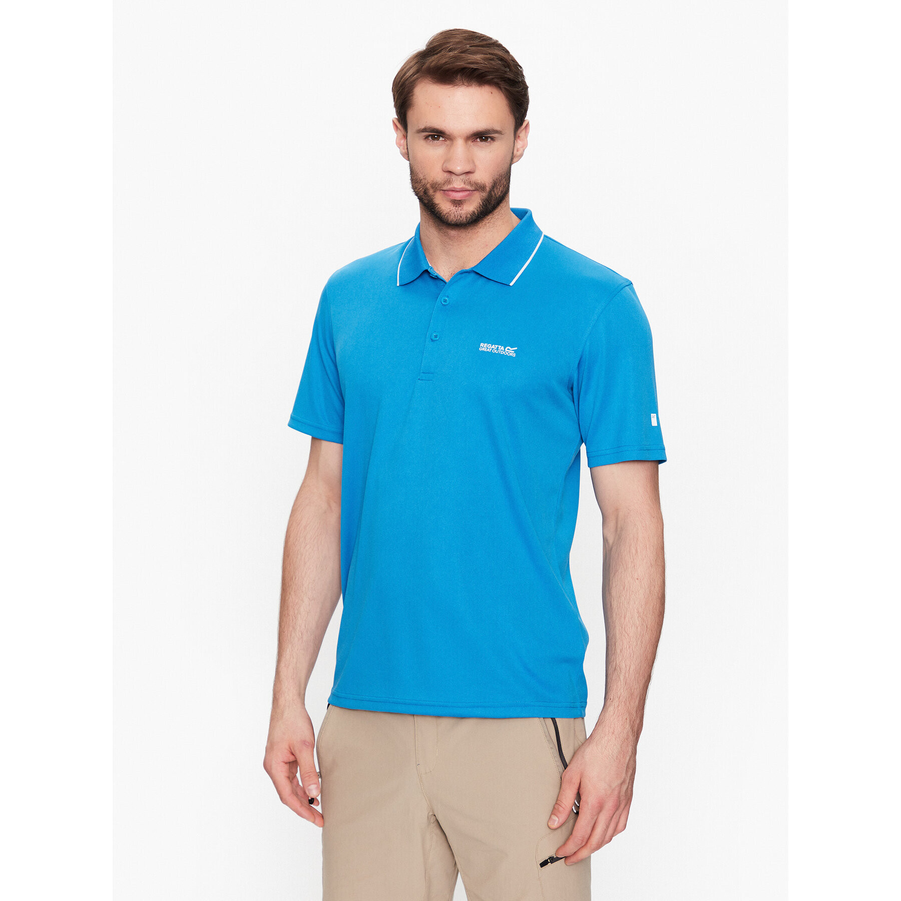 Regatta Polo majica Maverik V RMT221 Modra Regular Fit - Pepit.si