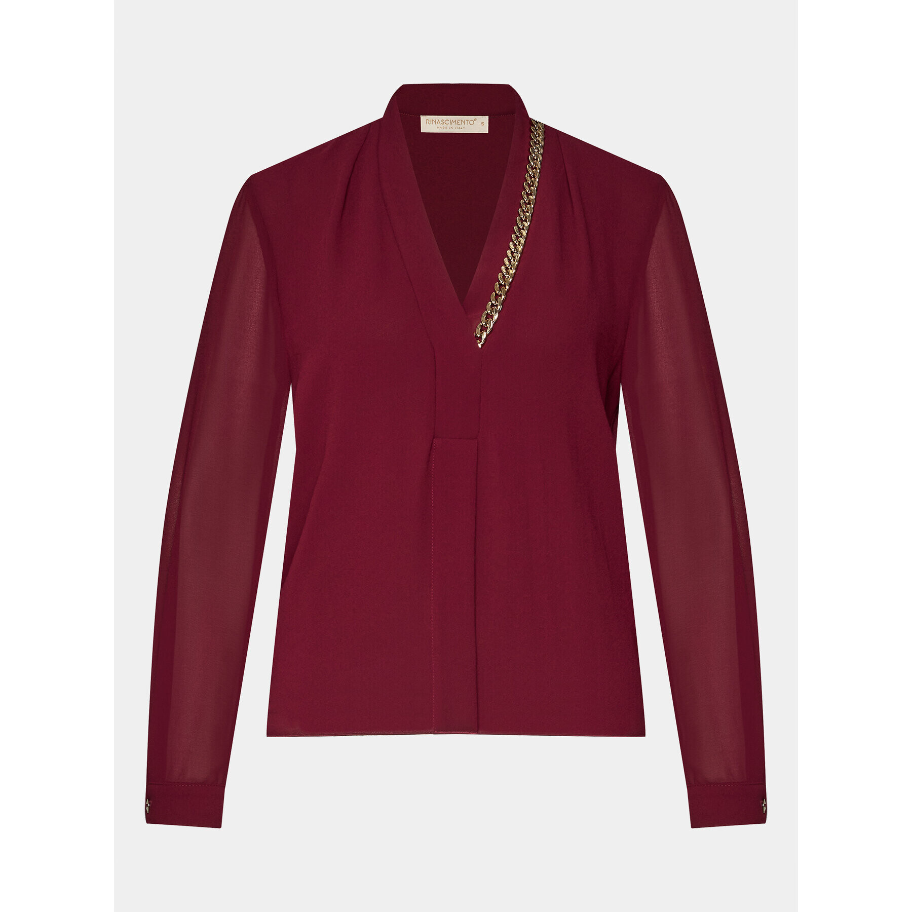 Rinascimento Bluza CFC0116133003 Bordo rdeča Regular Fit - Pepit.si