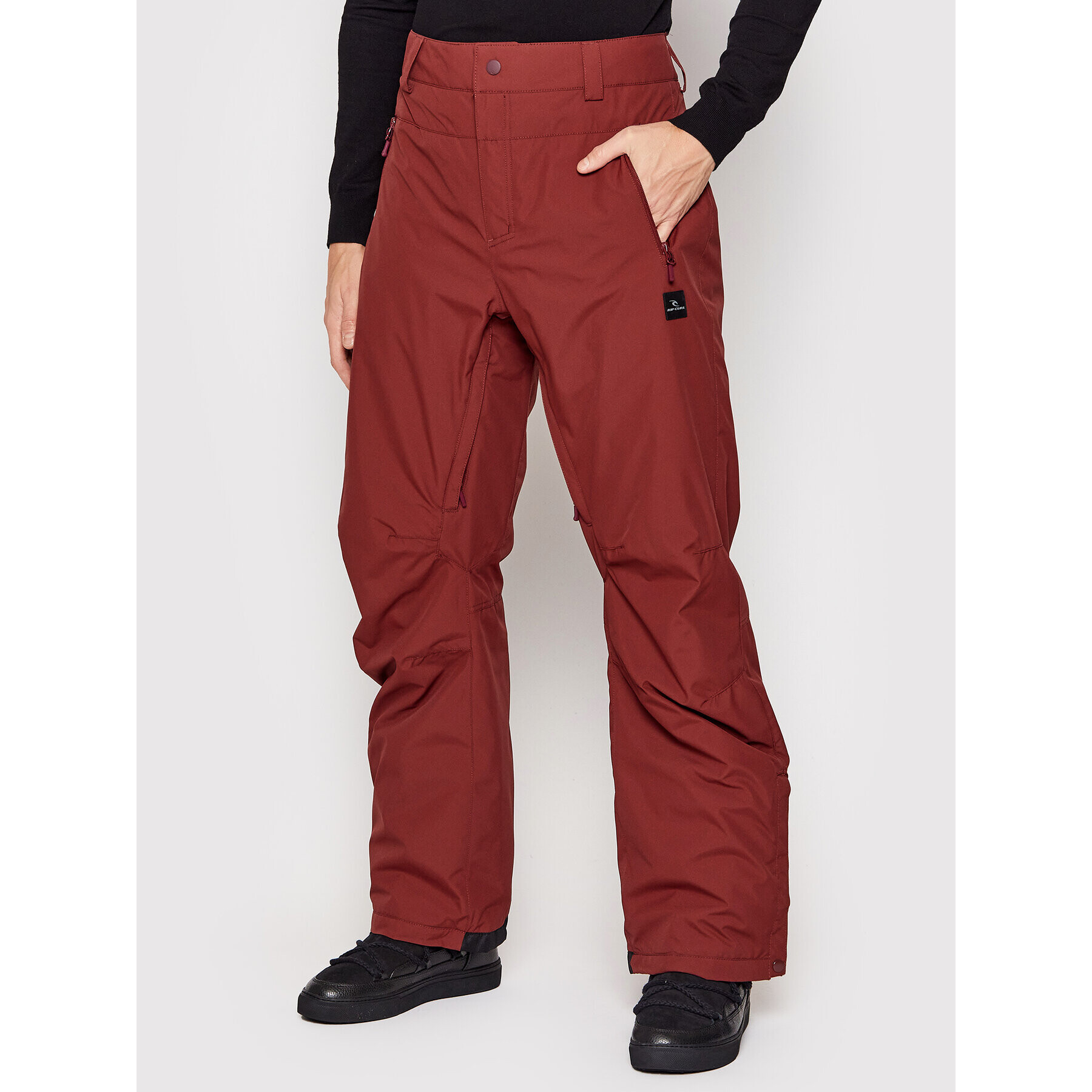 Rip Curl Hlače za snowborad Rider Base SCPBV4 Bordo rdeča Regular Fit - Pepit.si