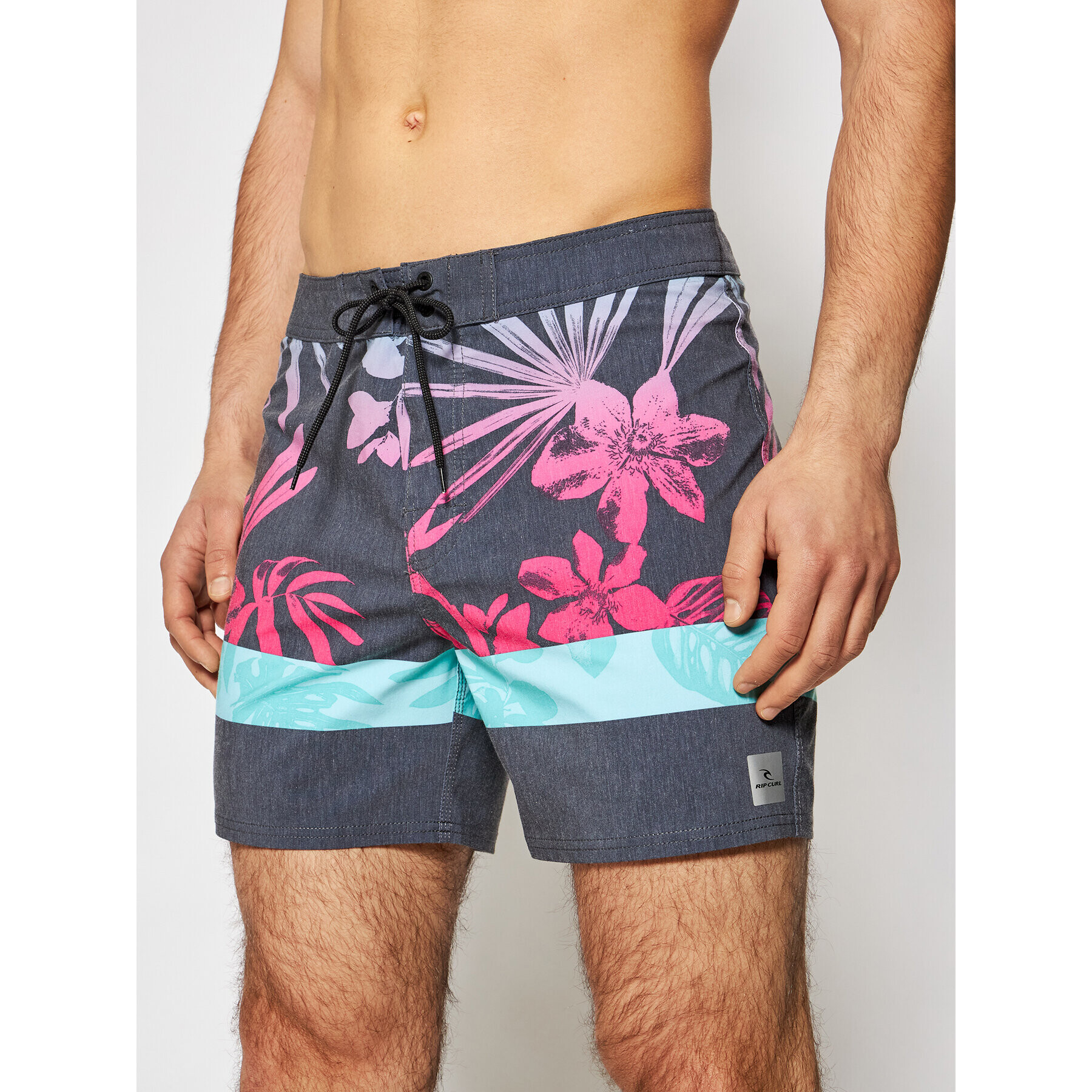 Rip Curl Kopalne hlače Mirage Retro Jungle Siva Regular Fit - Pepit.si