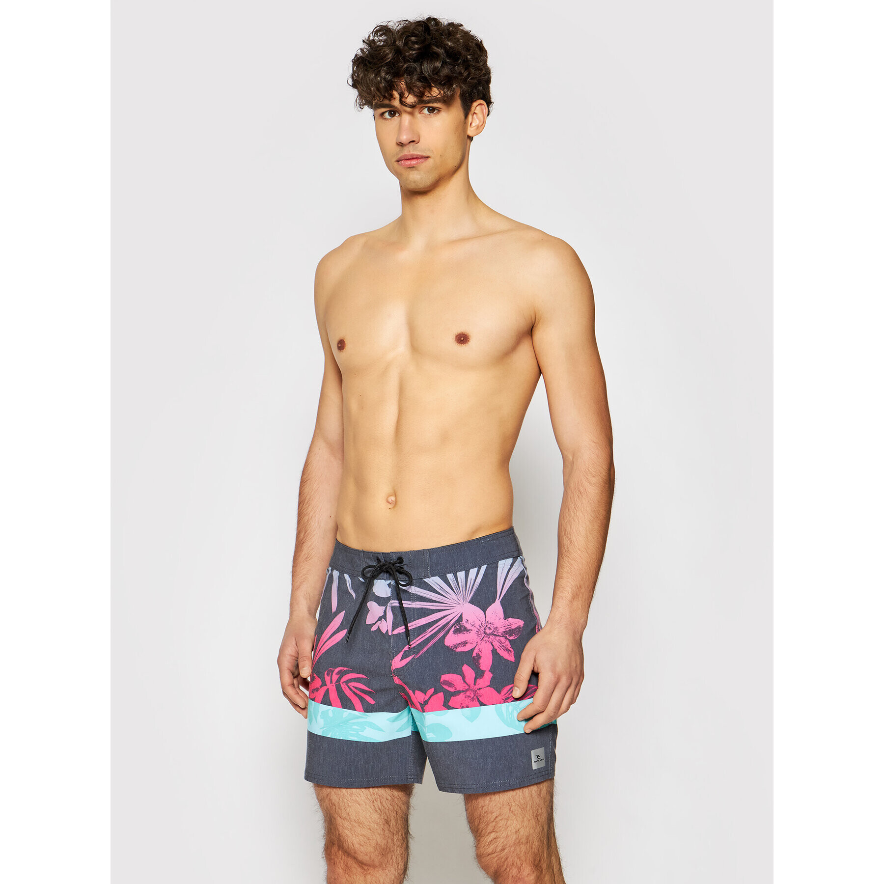 Rip Curl Kopalne hlače Mirage Retro Jungle Siva Regular Fit - Pepit.si