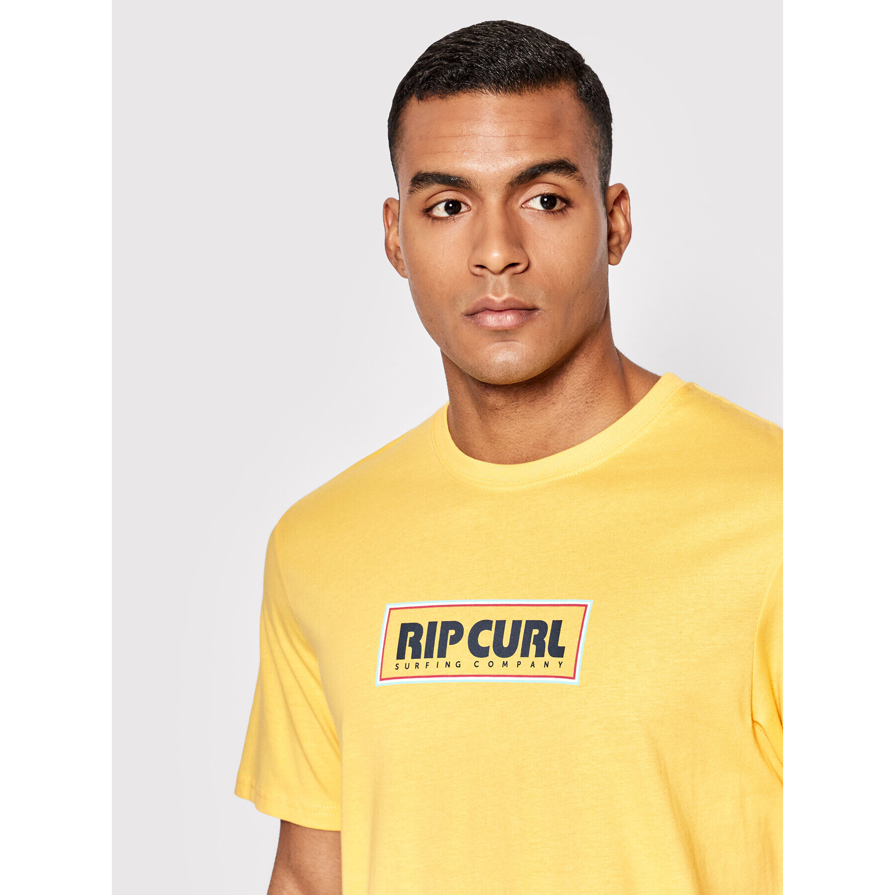 Rip Curl Majica Big Mumma CTEUG9 Rumena Regular Fit - Pepit.si