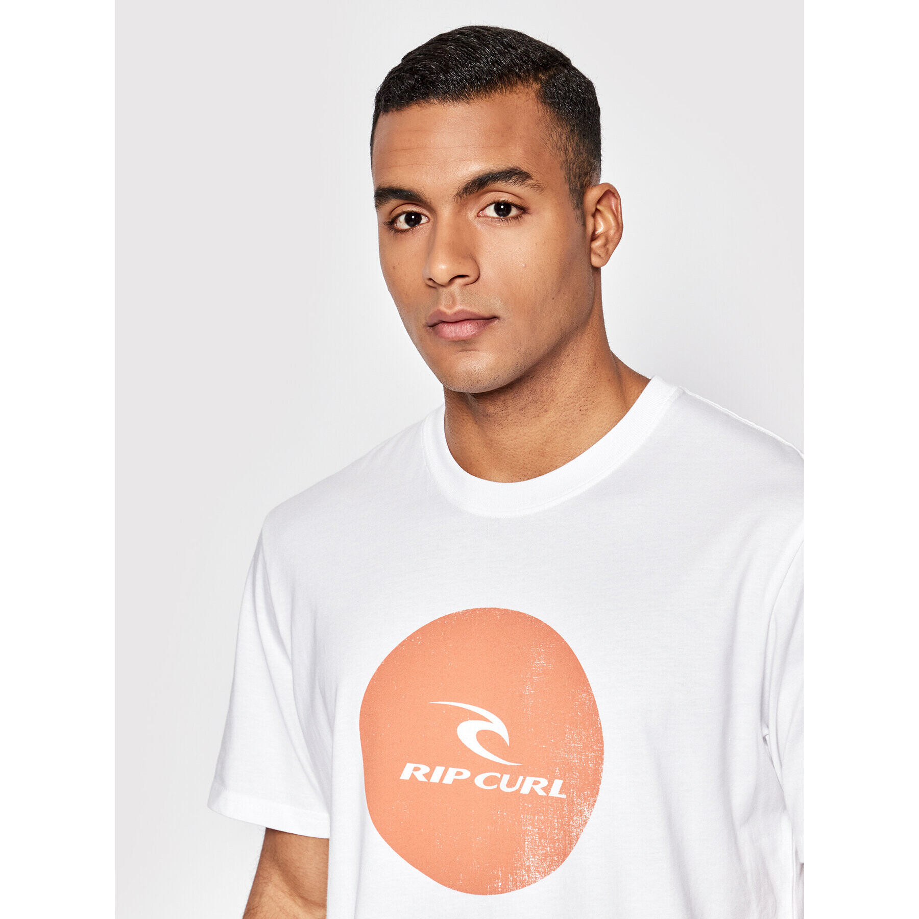 Rip Curl Majica Corp Icon CTEXB9 Bela Regular Fit - Pepit.si